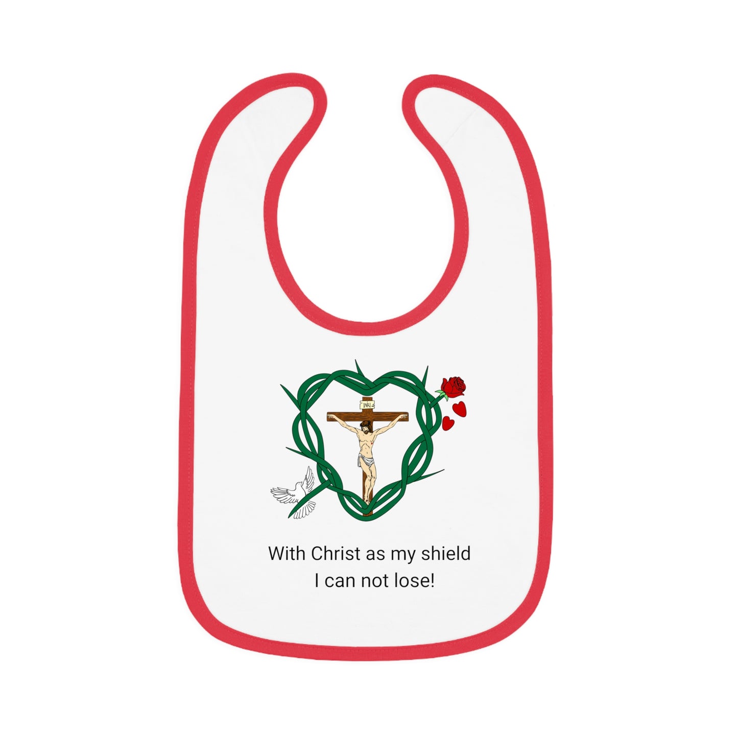 Our Shield, WT Baby Contrast Trim Jersey Bib