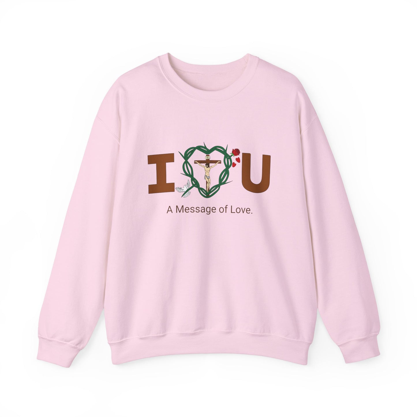 Message of Love, WBT Adult Unisex Heavy Blend™ Crewneck Sweatshirt