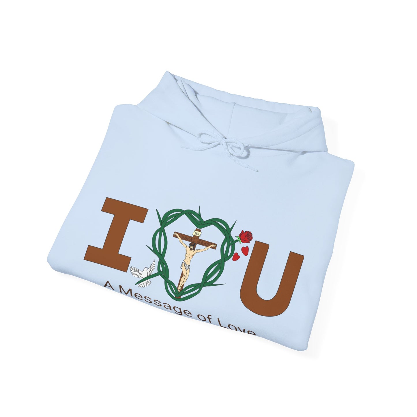 Message of Love, WT Adult Unisex Heavy Blend™ Hooded Sweatshirt