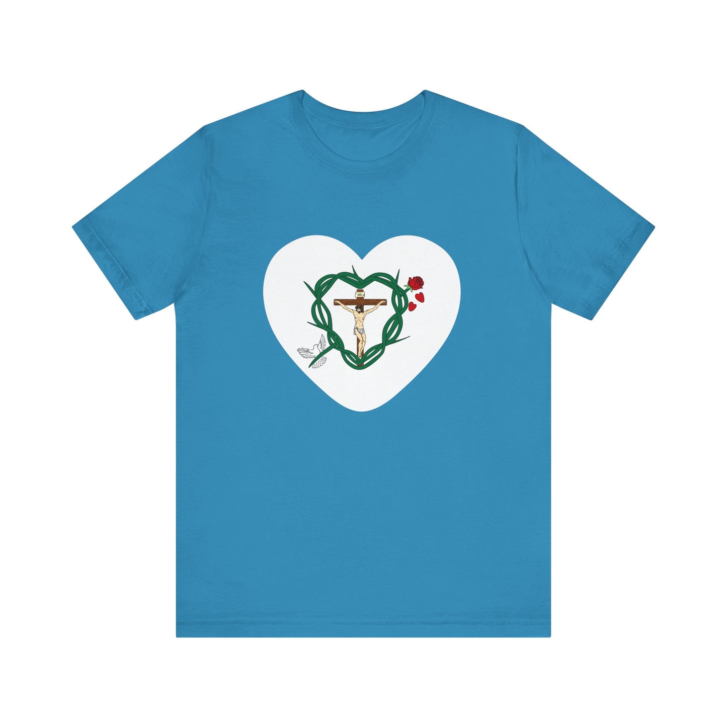 Our Shield, Adult Heart Unisex Jersey Short Sleeve Tee