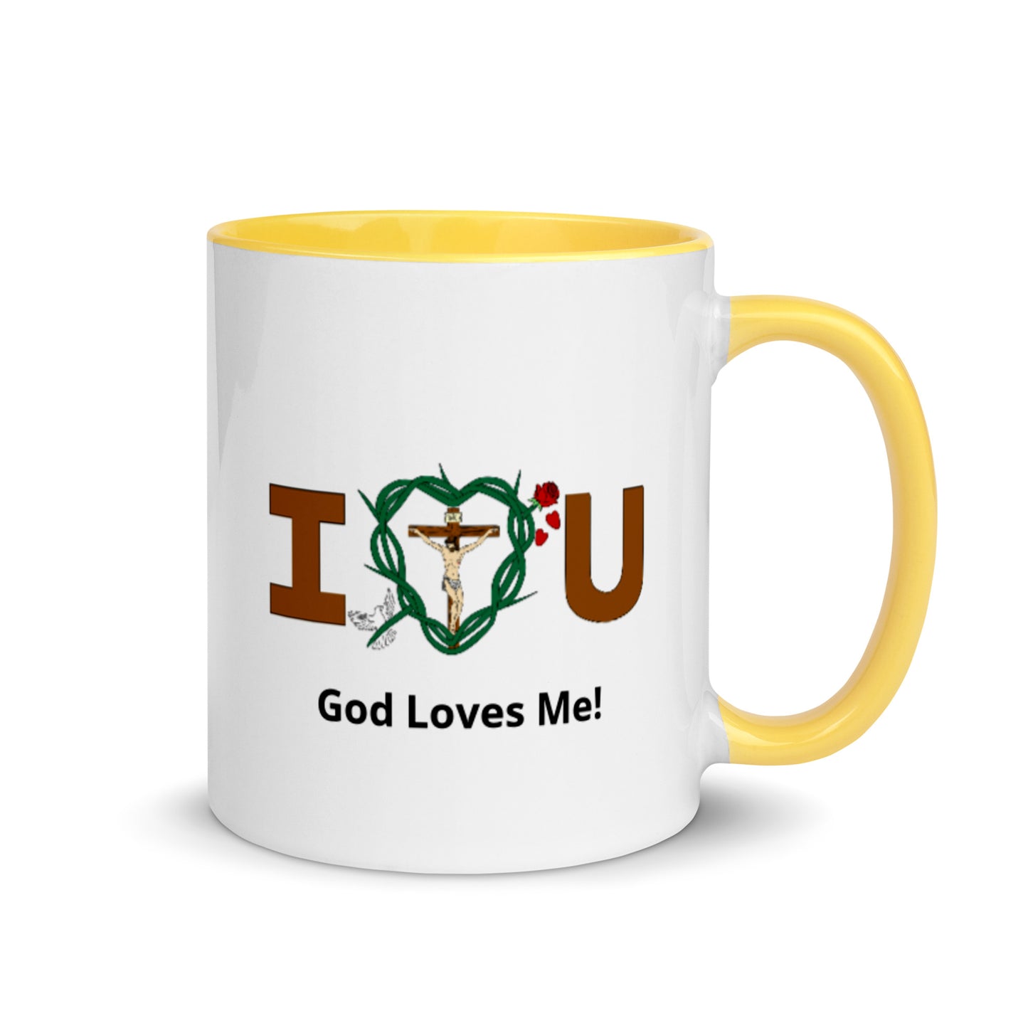 Message of Love - God Loves Me! Mug with Color Inside
