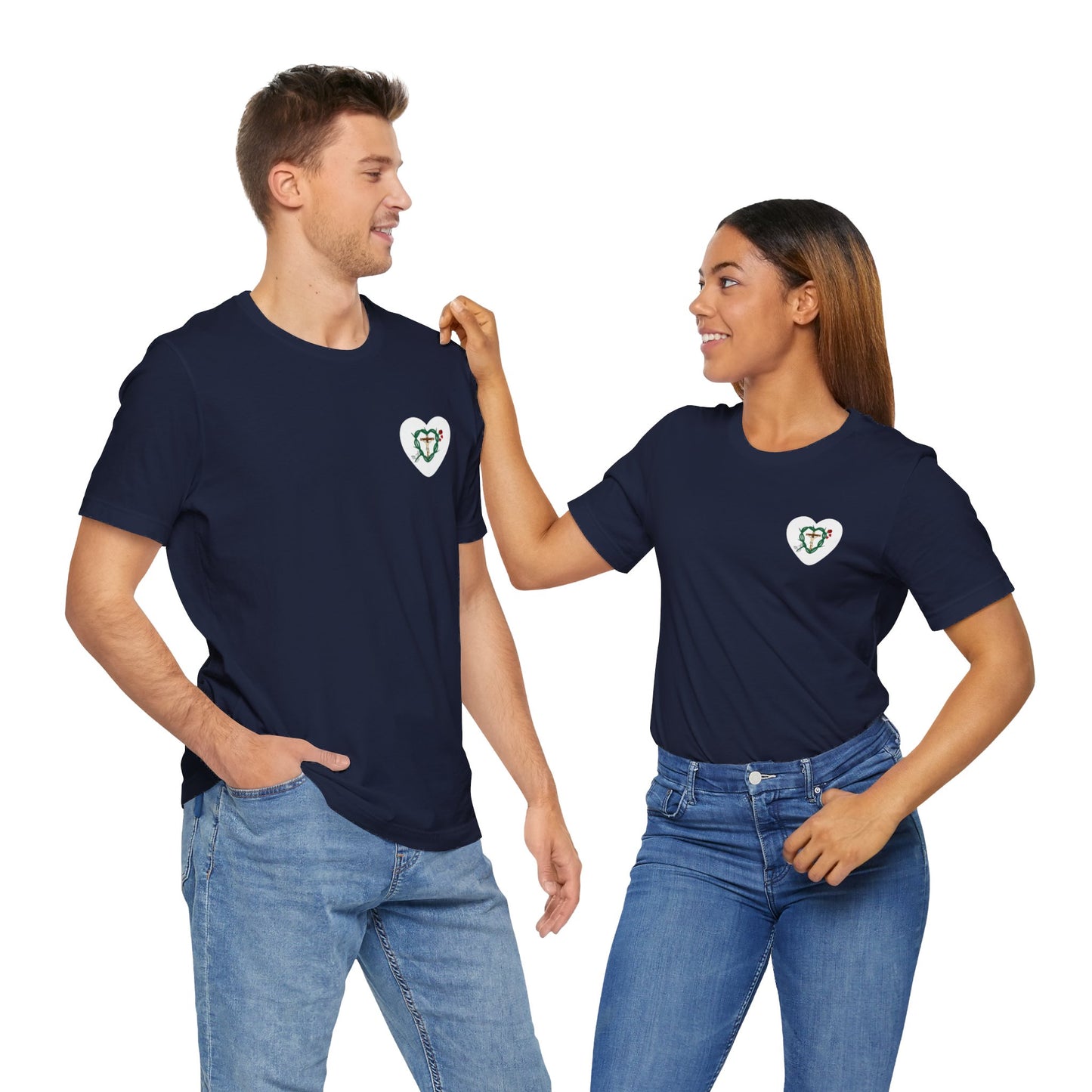 Our Shield, Adult S Heart Unisex Jersey Short Sleeve Tee