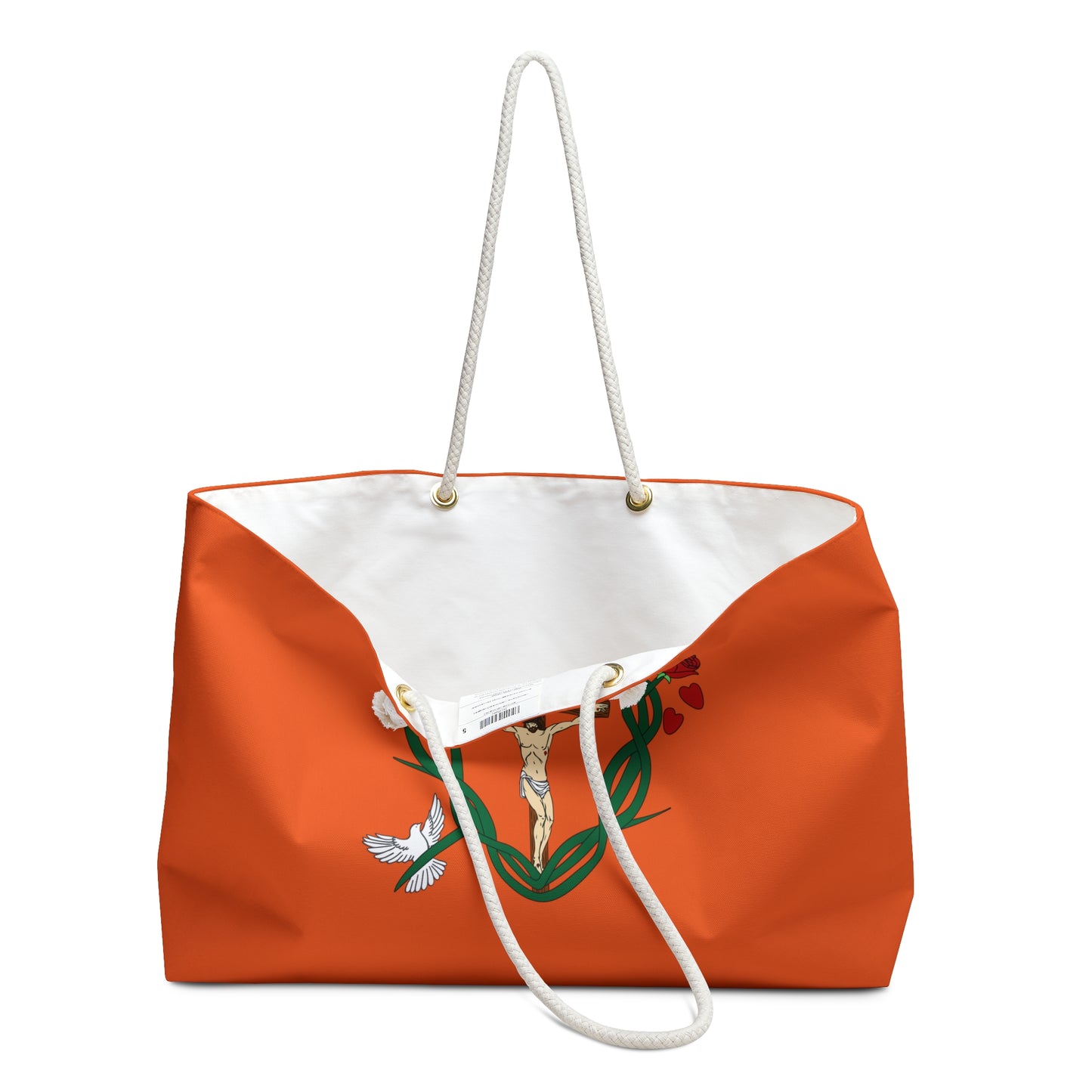 Our Shield & Message, Orange Weekender Bag