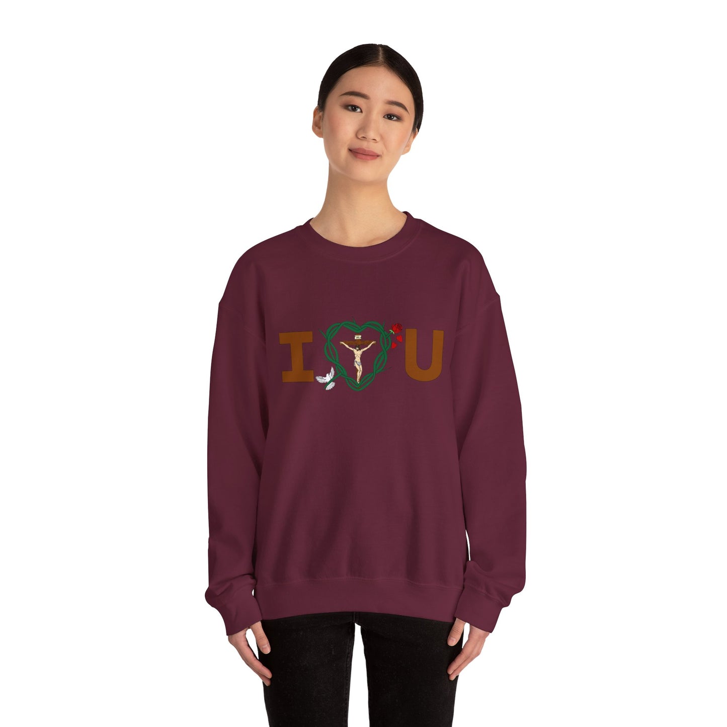 Message of Love, Adult Unisex Heavy Blend™ Crewneck Sweatshirt