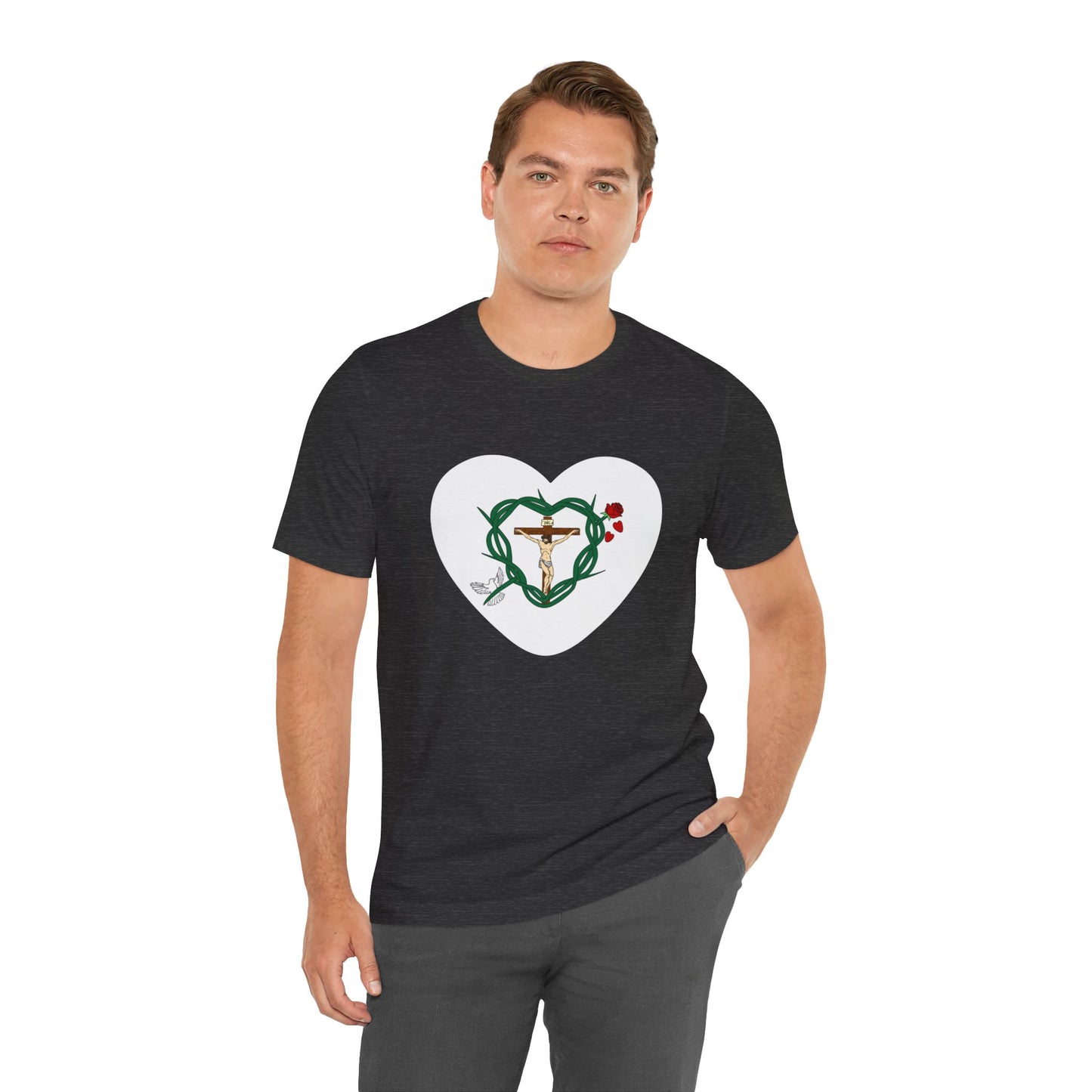 Our Shield, Adult Heart Unisex Jersey Short Sleeve Tee