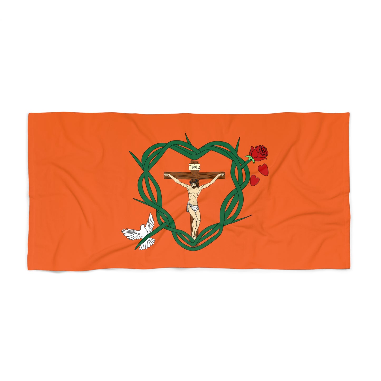 Our Shield, Orange Beach Towel