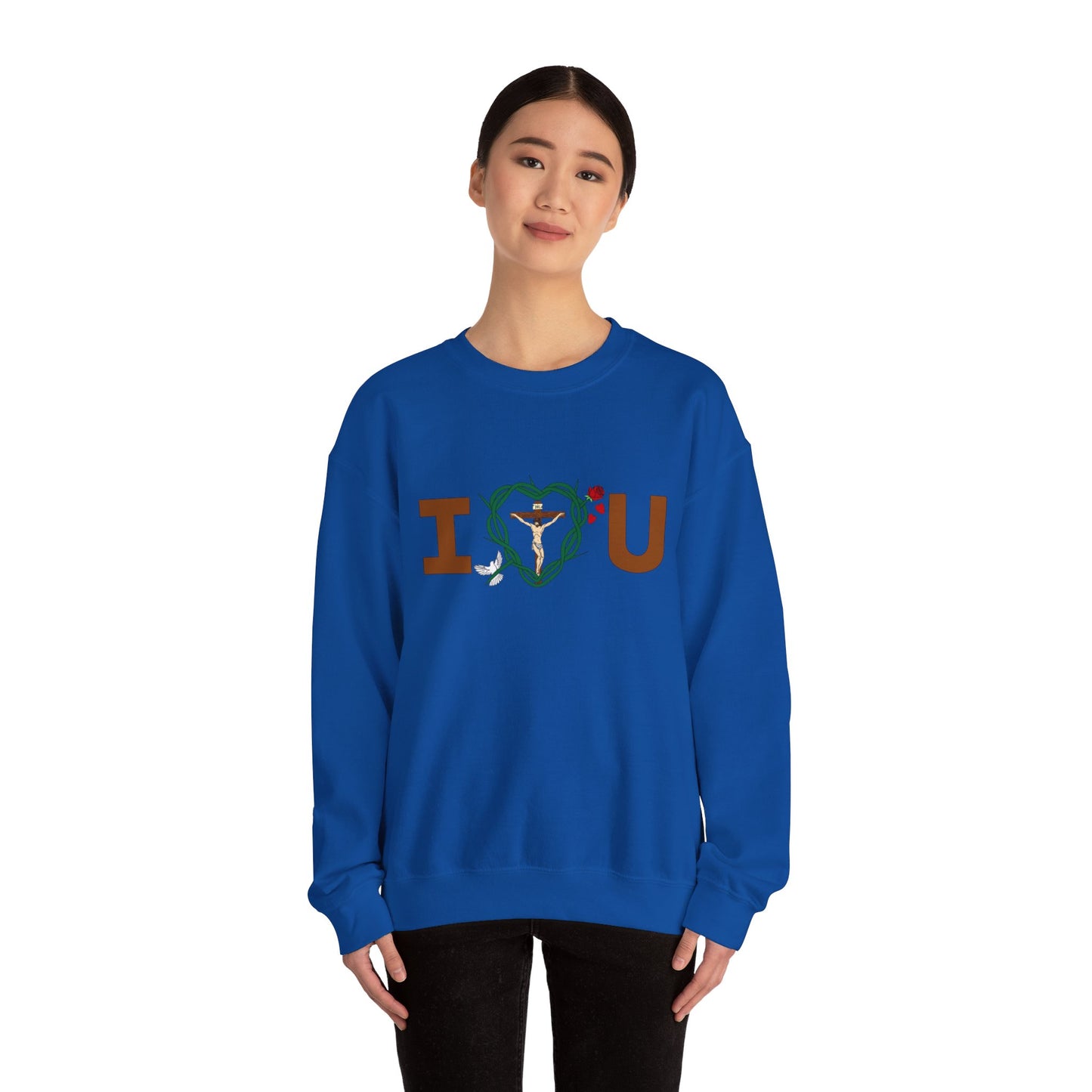 Message of Love, Adult Unisex Heavy Blend™ Crewneck Sweatshirt