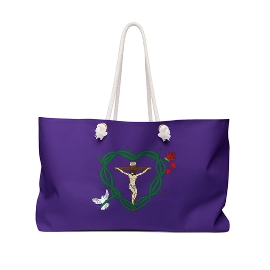 Our Shield & Message, Purple Weekender Bag