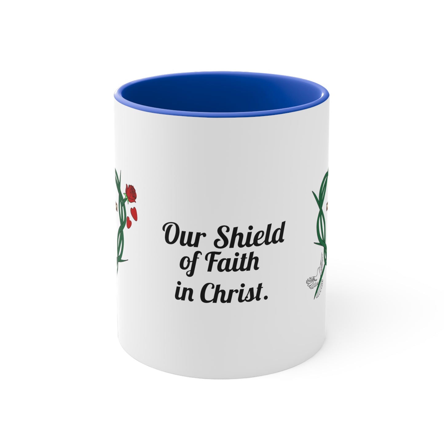 Our Shield WT, Two-Tone 11oz Accent Mug