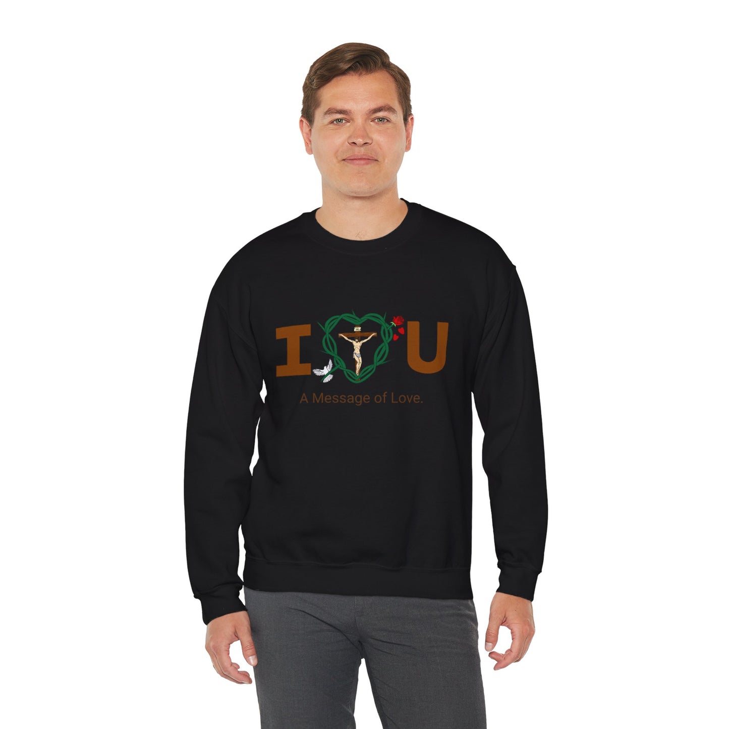 Message of Love, WBT Adult Unisex Heavy Blend™ Crewneck Sweatshirt