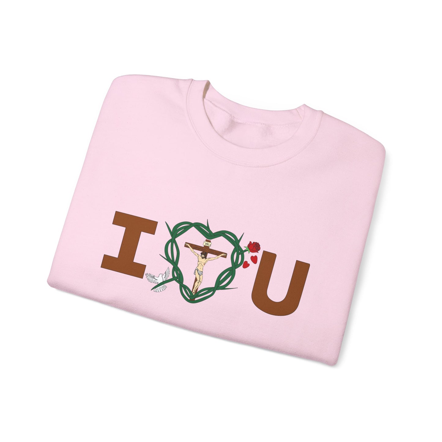 Message of Love, Adult Unisex Heavy Blend™ Crewneck Sweatshirt