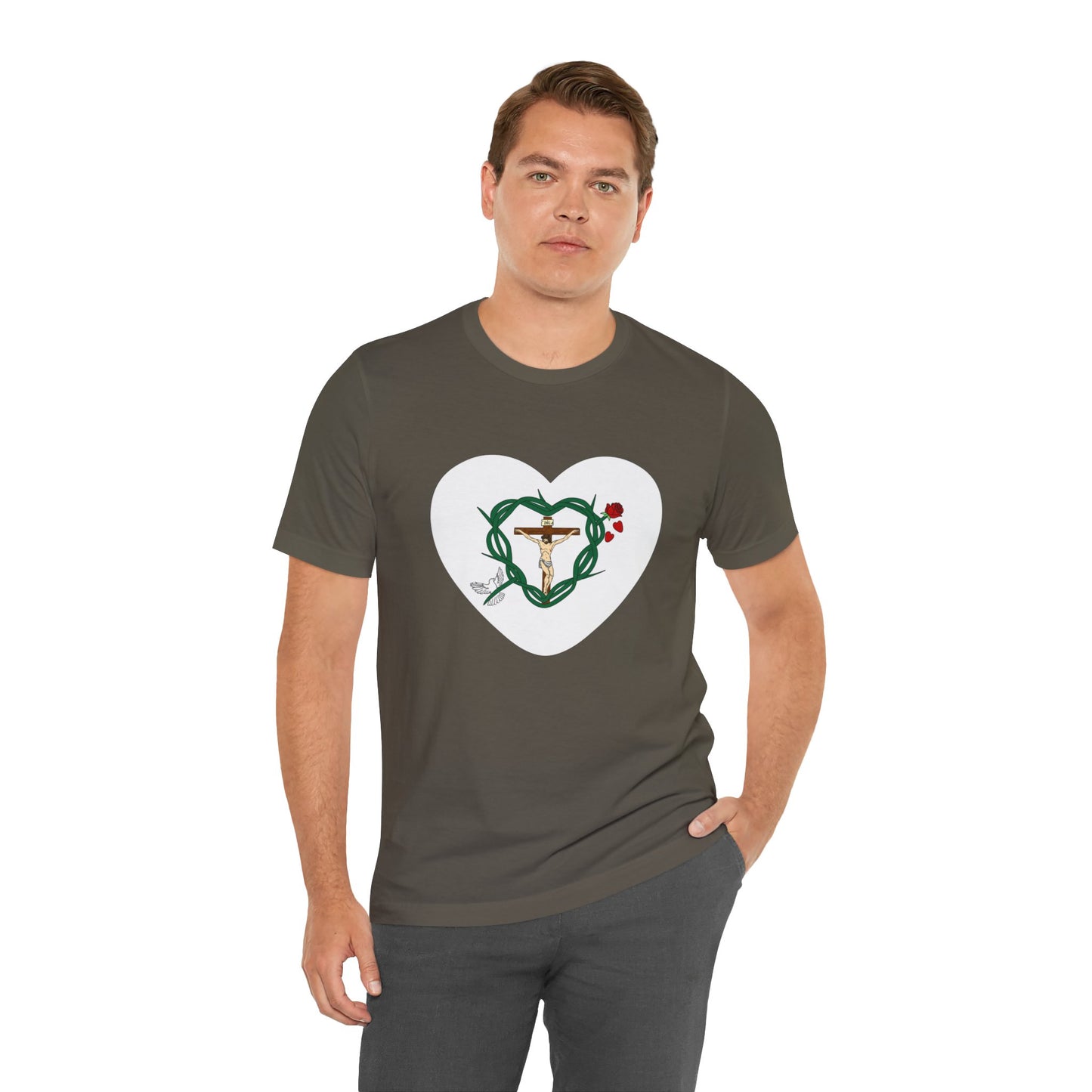 Our Shield, Adult Heart Unisex Jersey Short Sleeve Tee