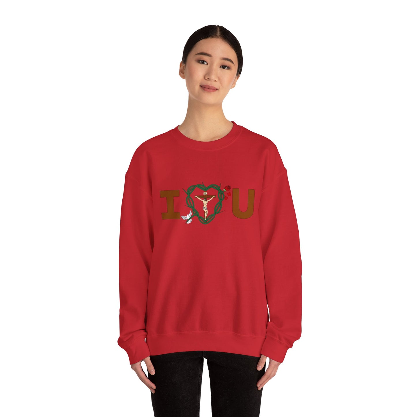 Message of Love, Adult Unisex Heavy Blend™ Crewneck Sweatshirt