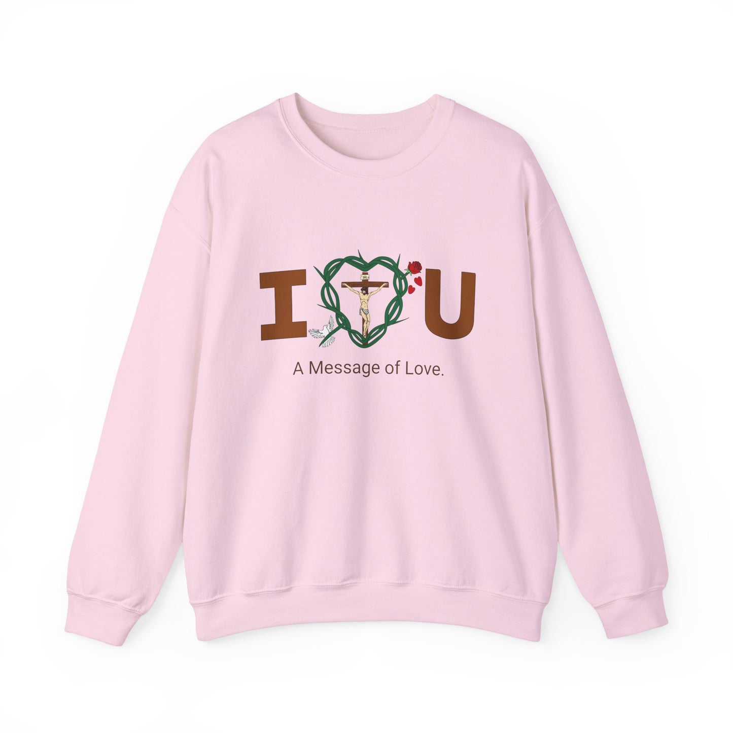 Message of Love, WBT Adult Unisex Heavy Blend™ Crewneck Sweatshirt