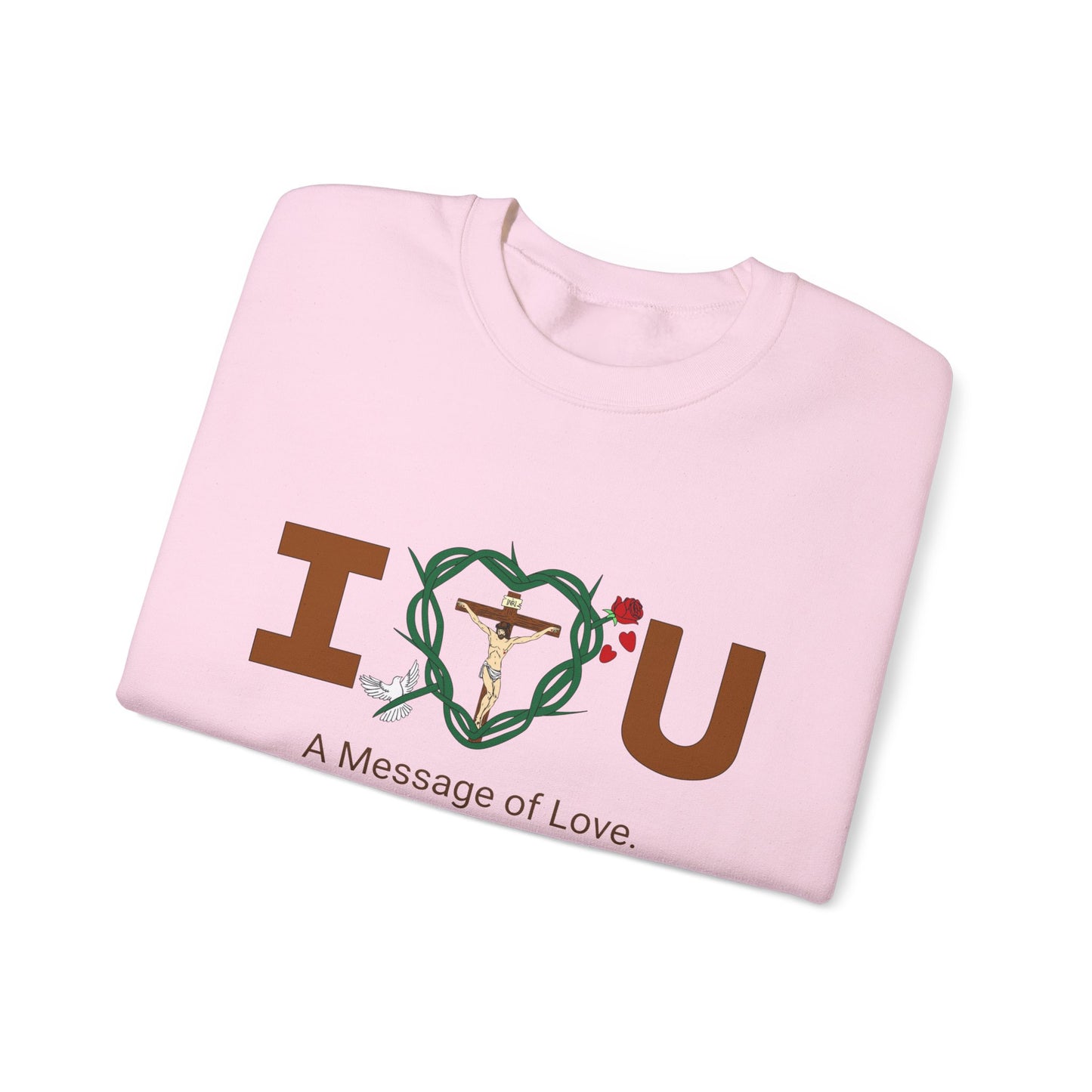 Message of Love, WBT Adult Unisex Heavy Blend™ Crewneck Sweatshirt