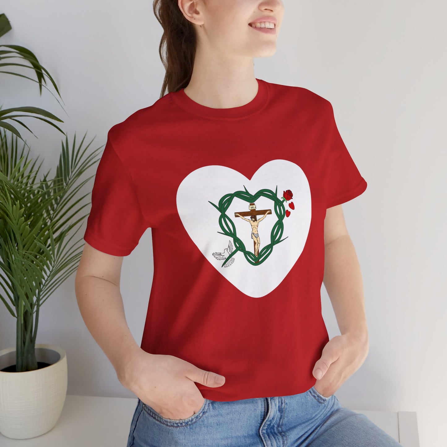 Our Shield, Adult Heart Unisex Jersey Short Sleeve Tee