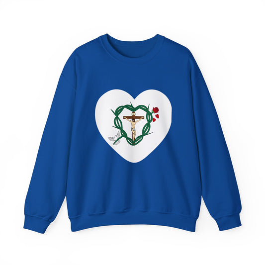 Our Shield, Adult Heart Unisex Heavy Blend™ Crewneck Sweatshirt