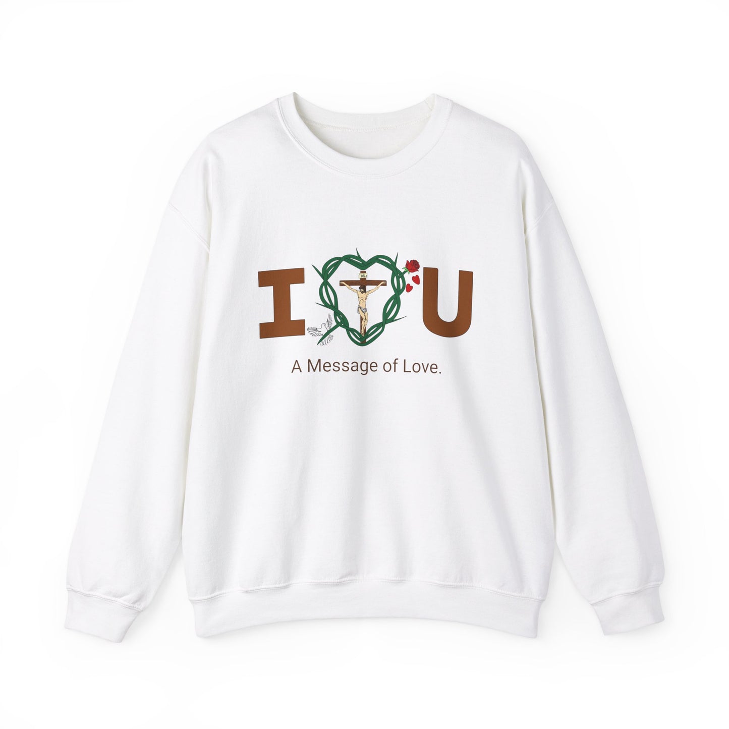 Message of Love, WBT Adult Unisex Heavy Blend™ Crewneck Sweatshirt