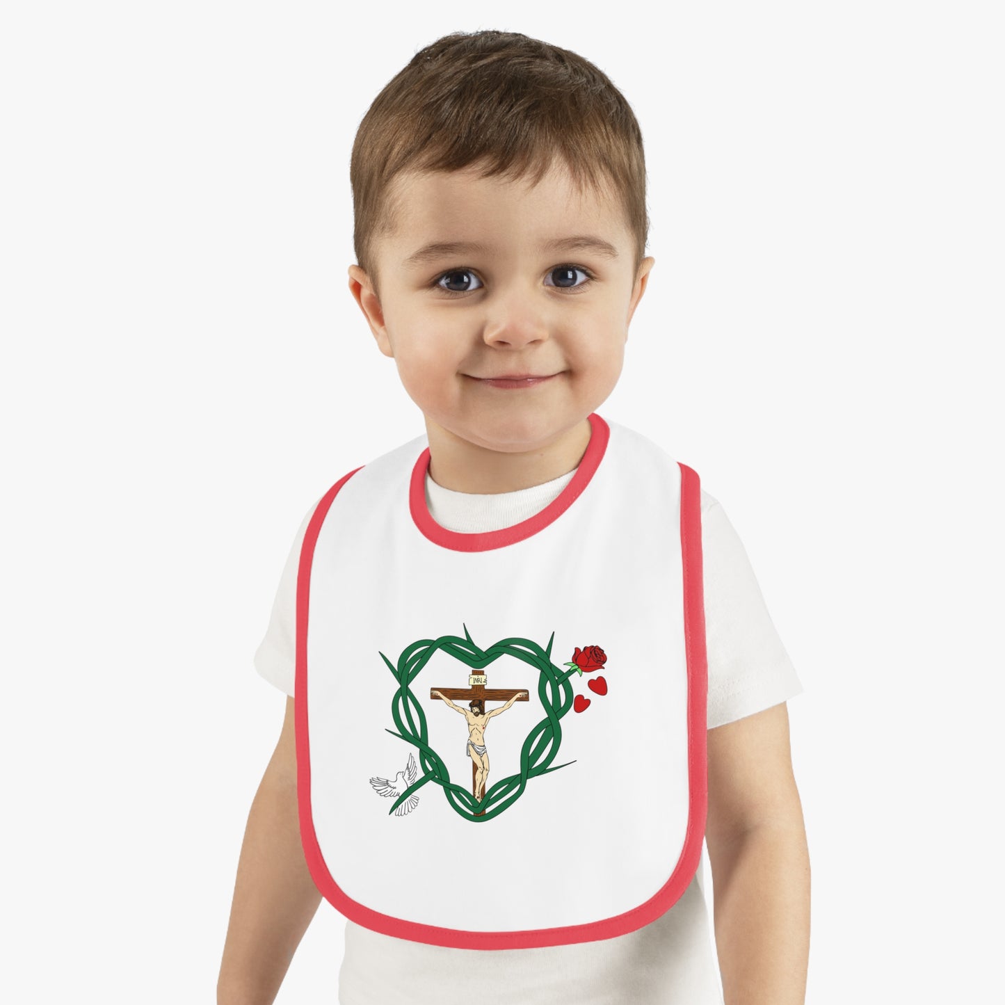 Our Shield, Baby Contrast Trim Jersey Bib