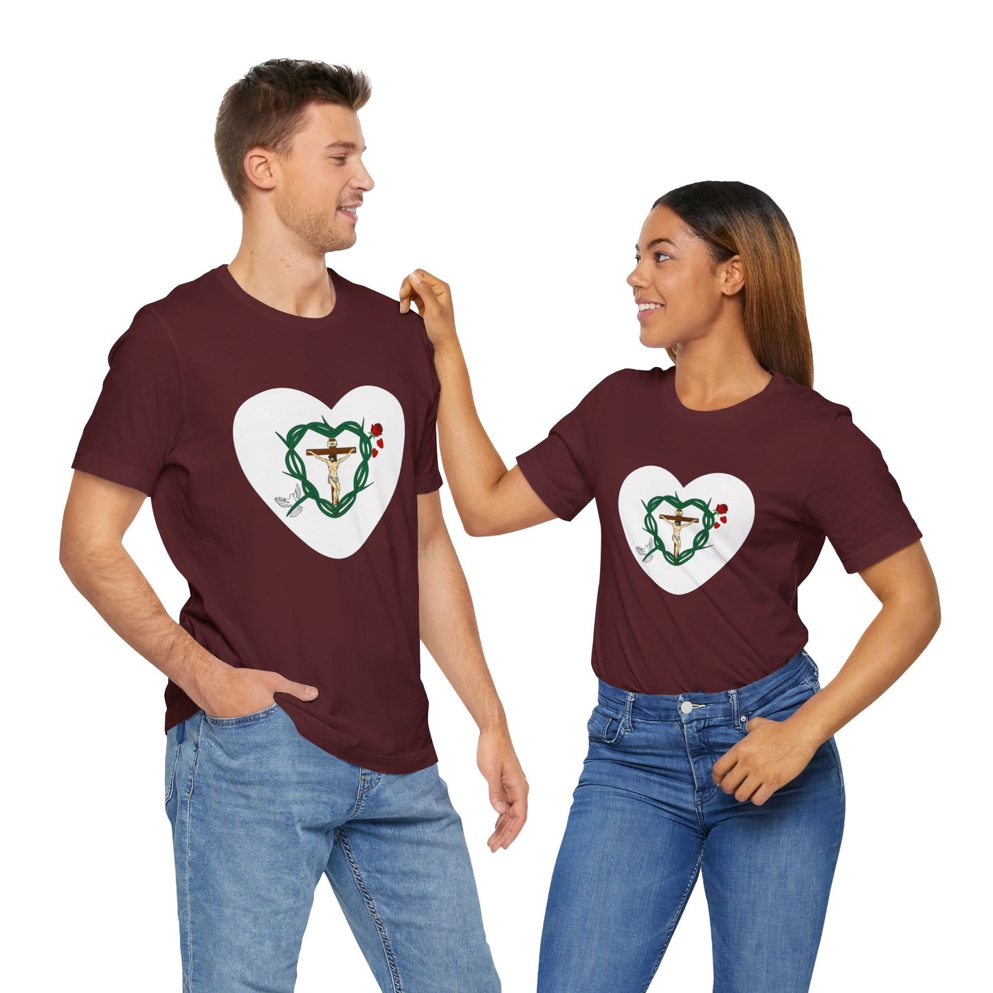 Our Shield, Adult Heart Unisex Jersey Short Sleeve Tee