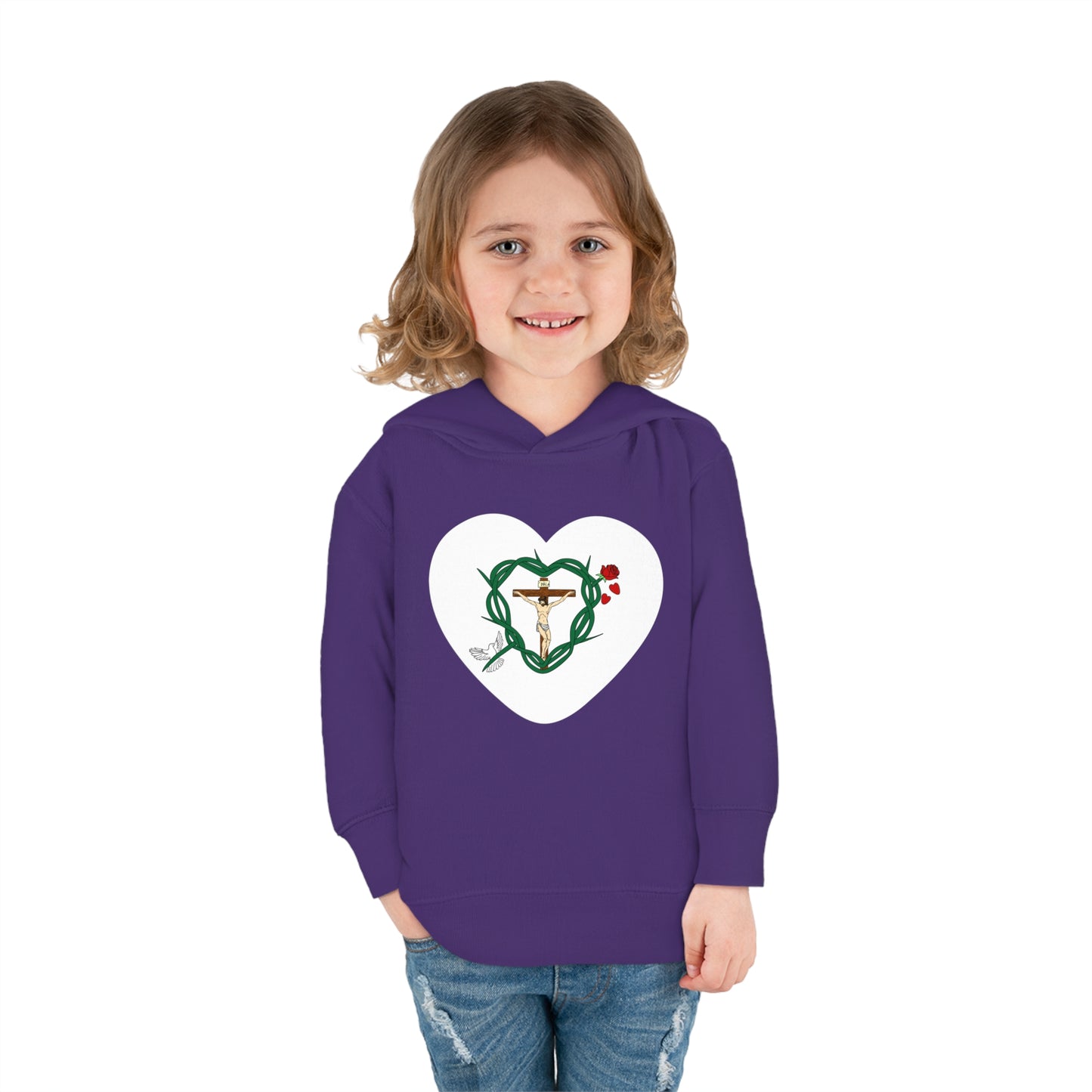 Our Shield Heart, Toddler Pullover Fleece Hoodie