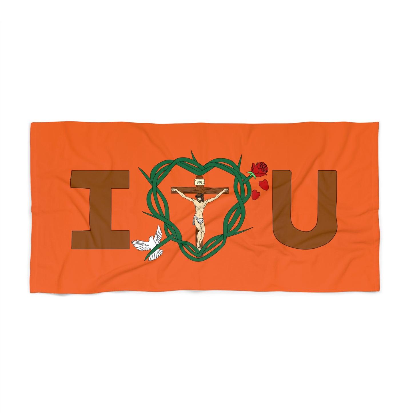 A Message of Love, Orange Beach Towel