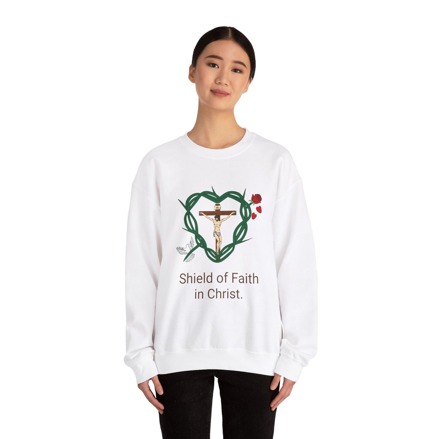 Our Shield, WBT Adult Unisex Heavy Blend™ Crewneck Sweatshirt