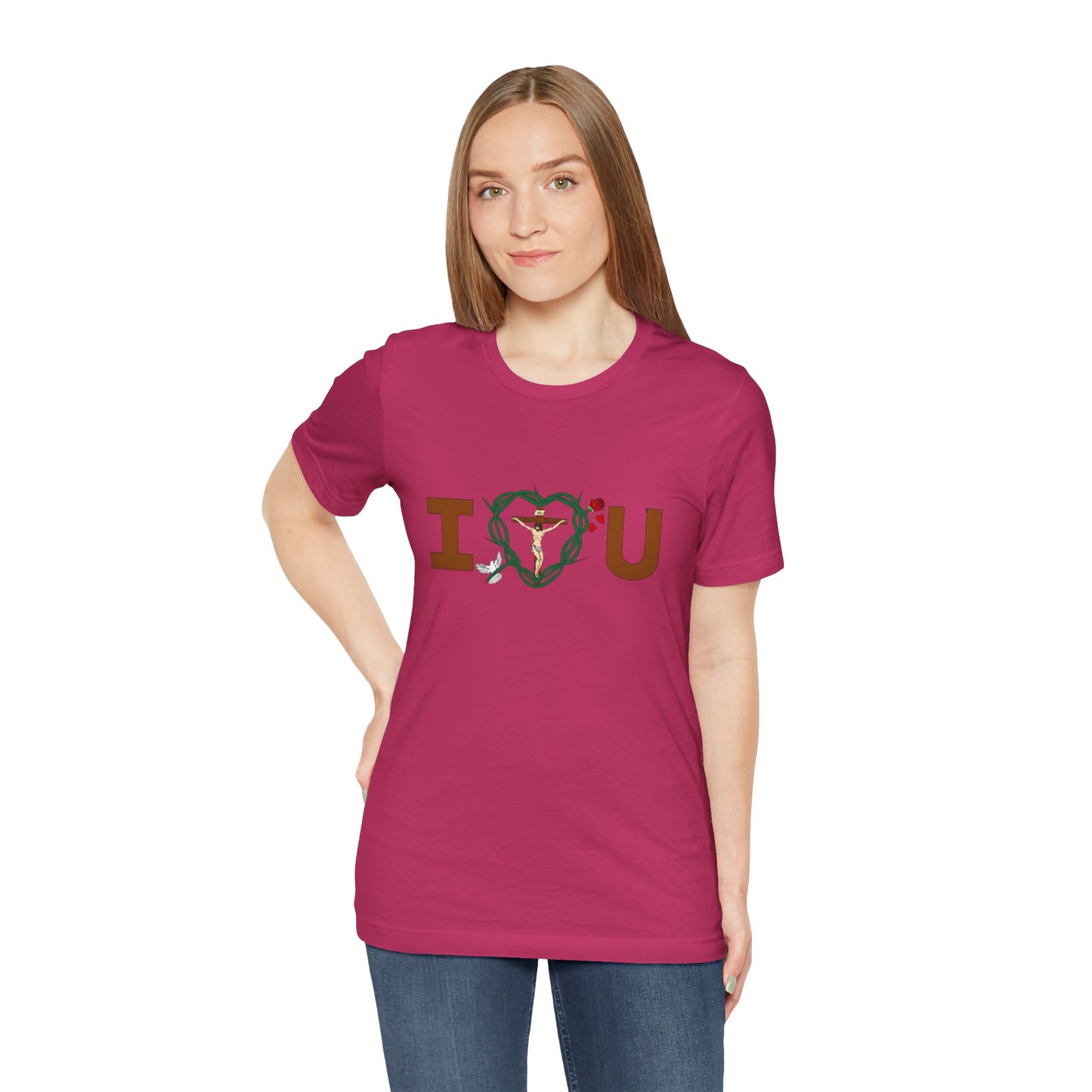 Message of Love, Adult Unisex Jersey Short Sleeve Tee