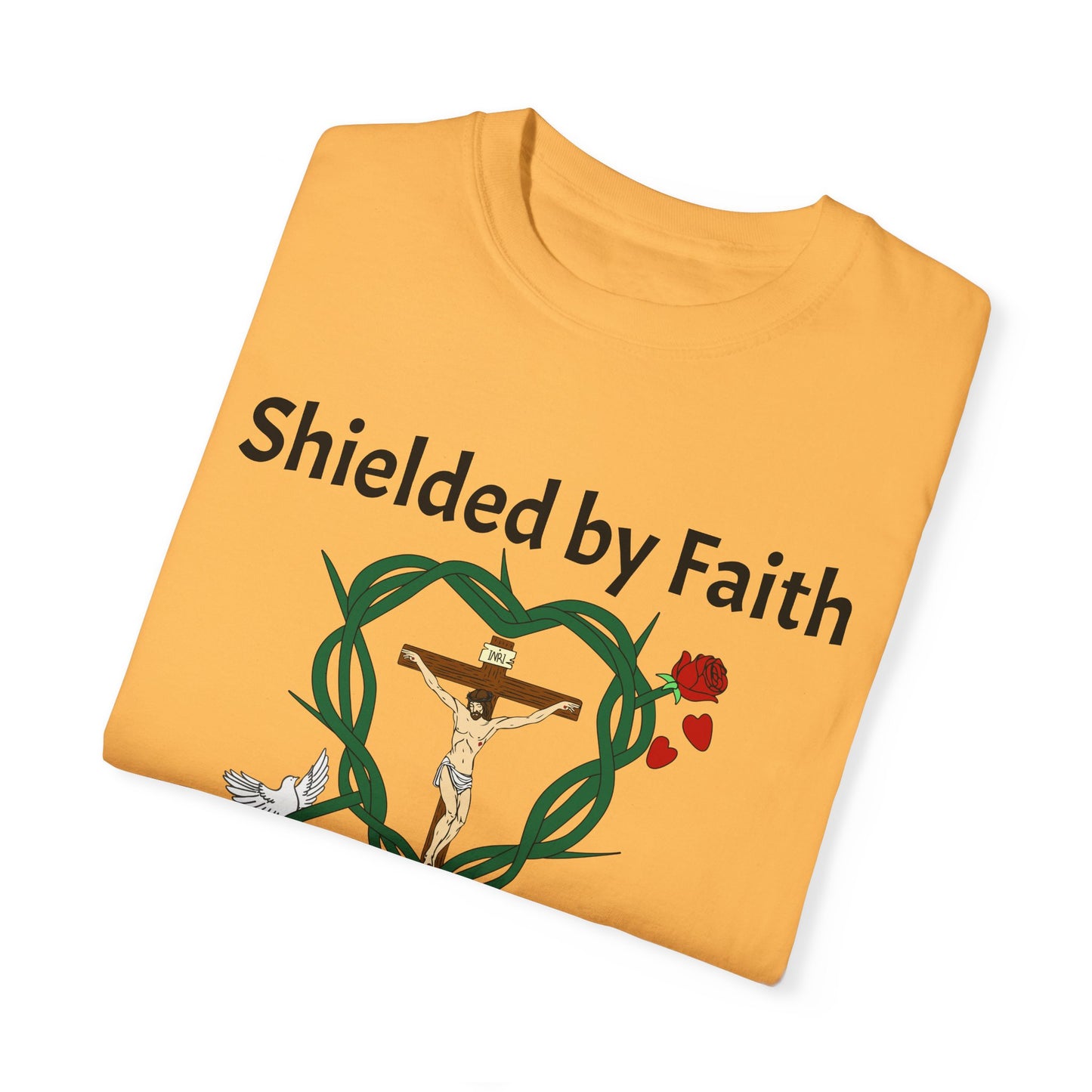 Shield & Message Adult Unisex Garment-Dyed T-shirt