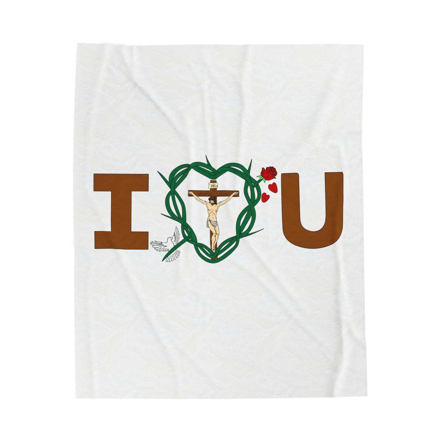 Message of Love, Velveteen Plush Blanket