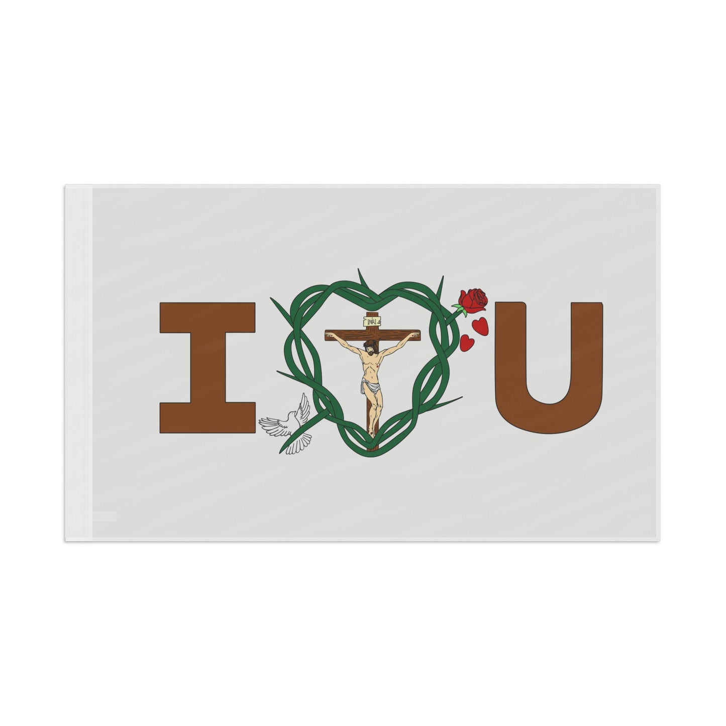 A Message of Love Flag (Single Sided Print)