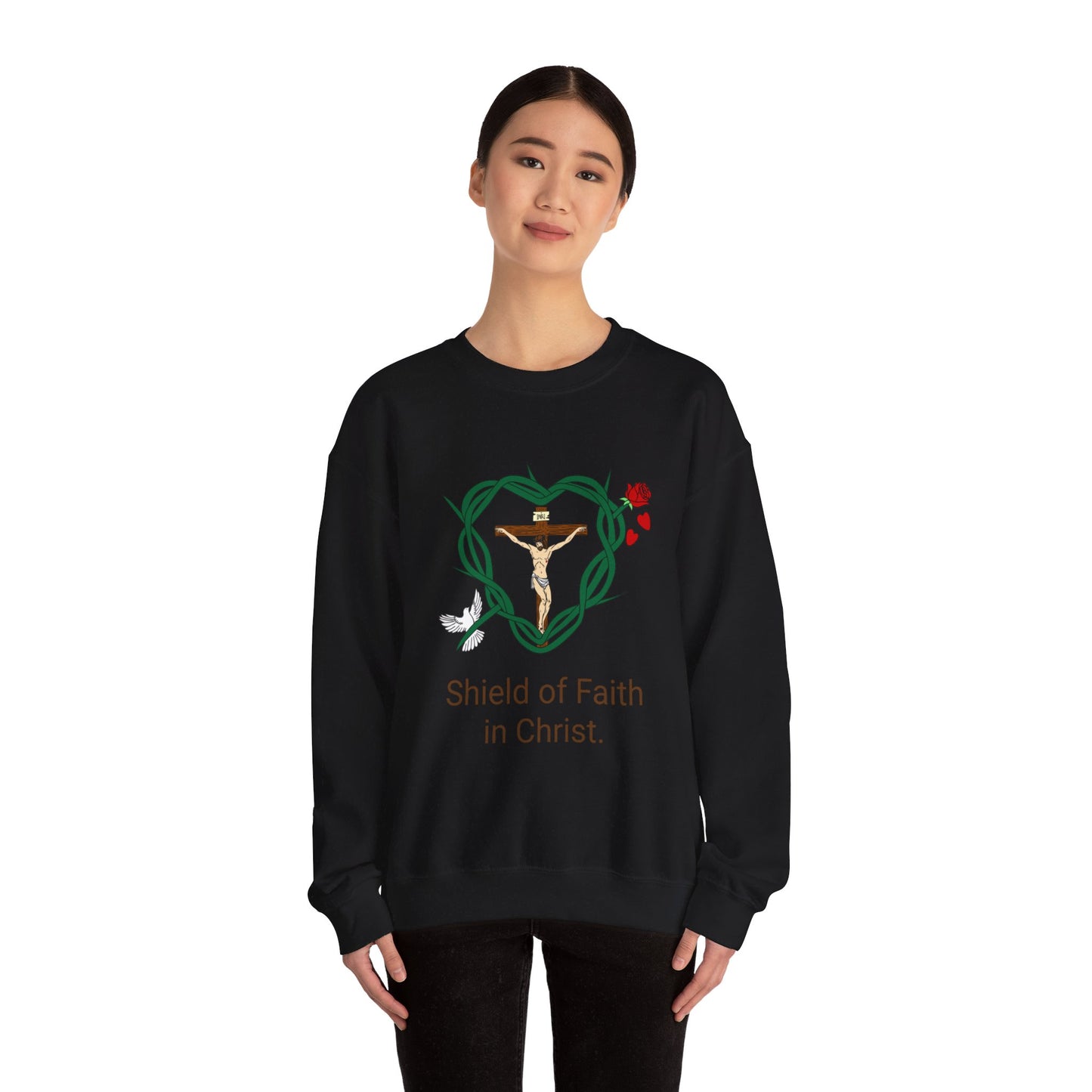 Our Shield, WBT Adult Unisex Heavy Blend™ Crewneck Sweatshirt