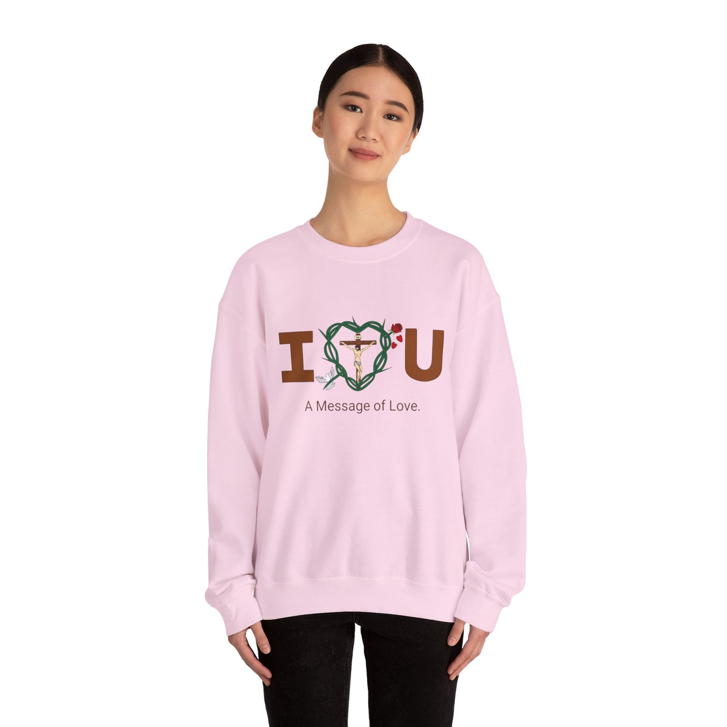 Message of Love, WBT Adult Unisex Heavy Blend™ Crewneck Sweatshirt