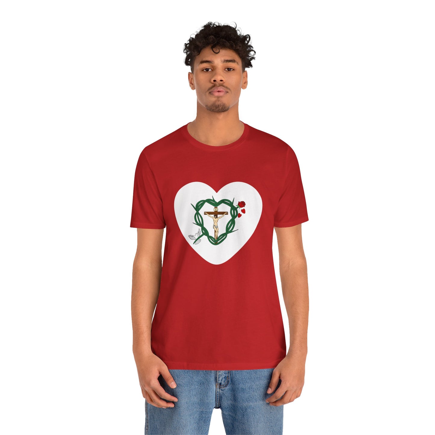 Our Shield, Adult Heart Unisex Jersey Short Sleeve Tee