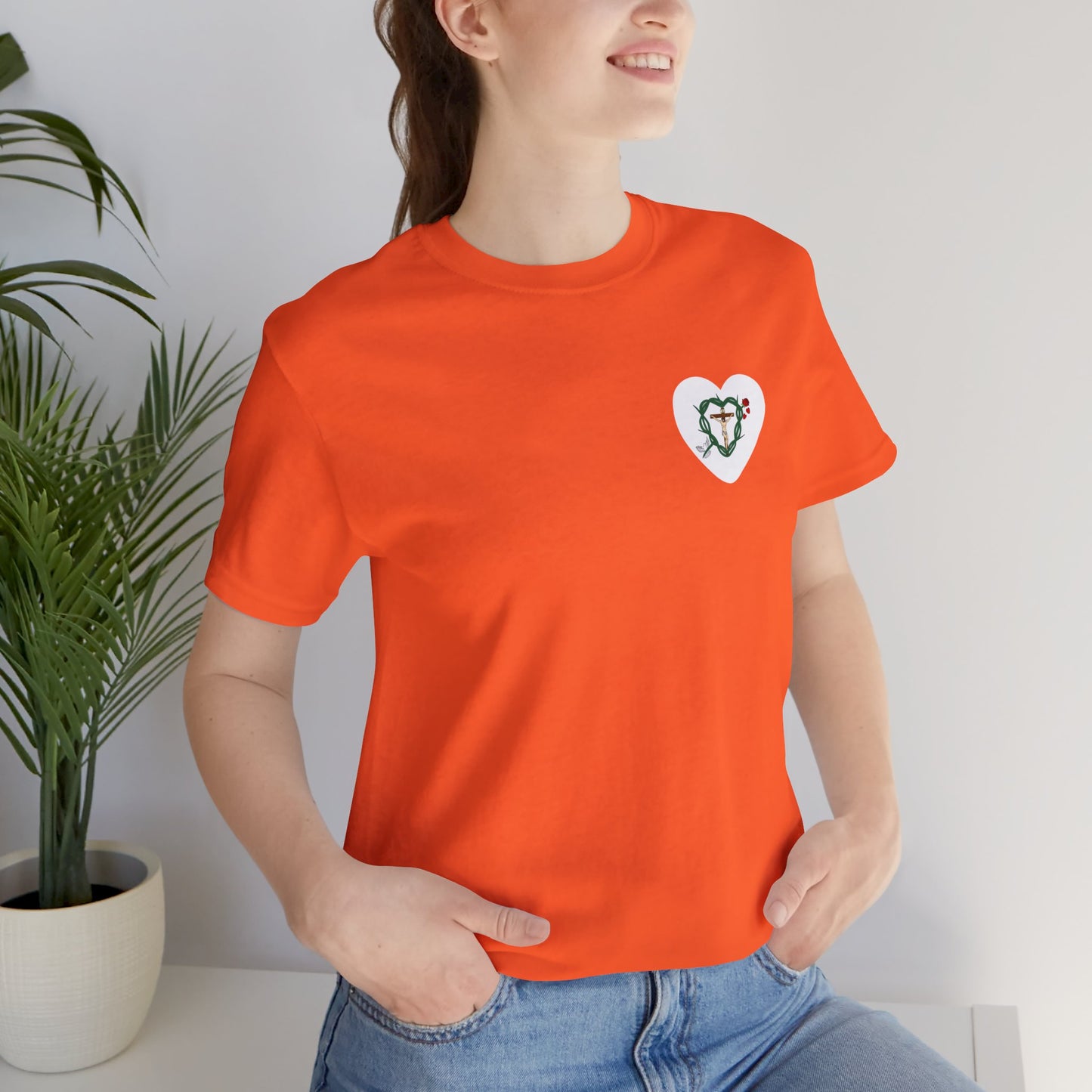 Our Shield, Adult S Heart Unisex Jersey Short Sleeve Tee