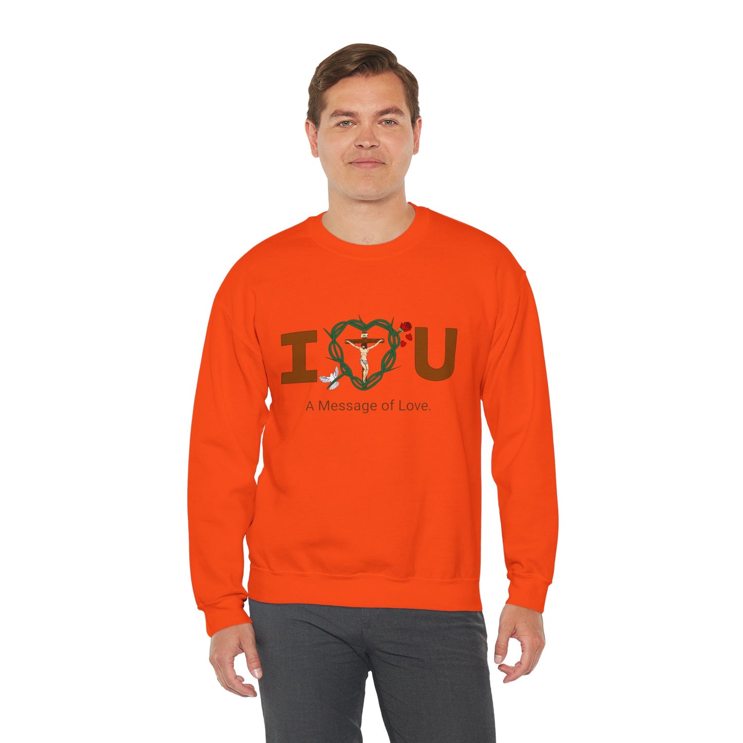 Message of Love, WBT Adult Unisex Heavy Blend™ Crewneck Sweatshirt