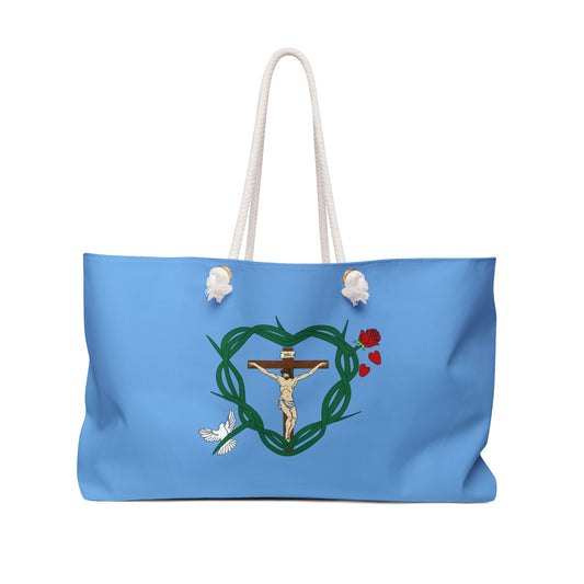 Our Shield & Message, Light Blue Weekender Bag