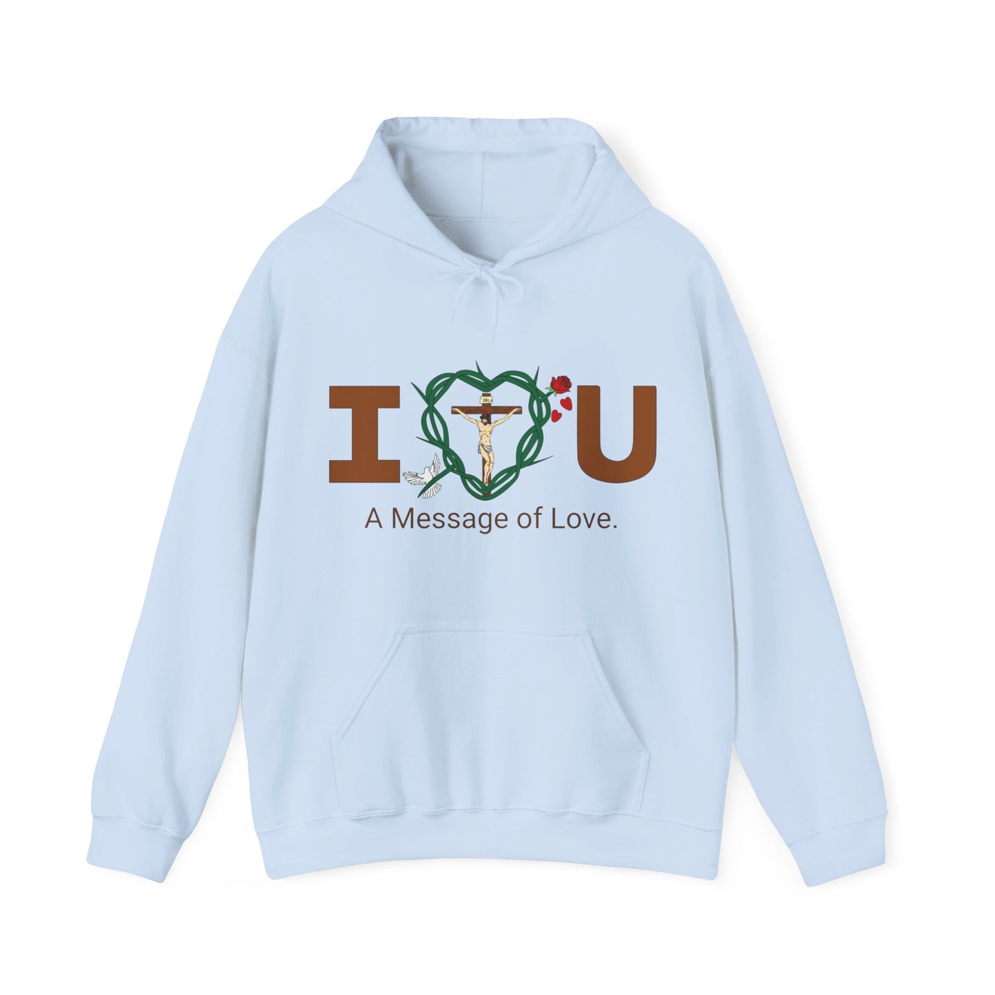 Message of Love, WT Adult Unisex Heavy Blend™ Hooded Sweatshirt