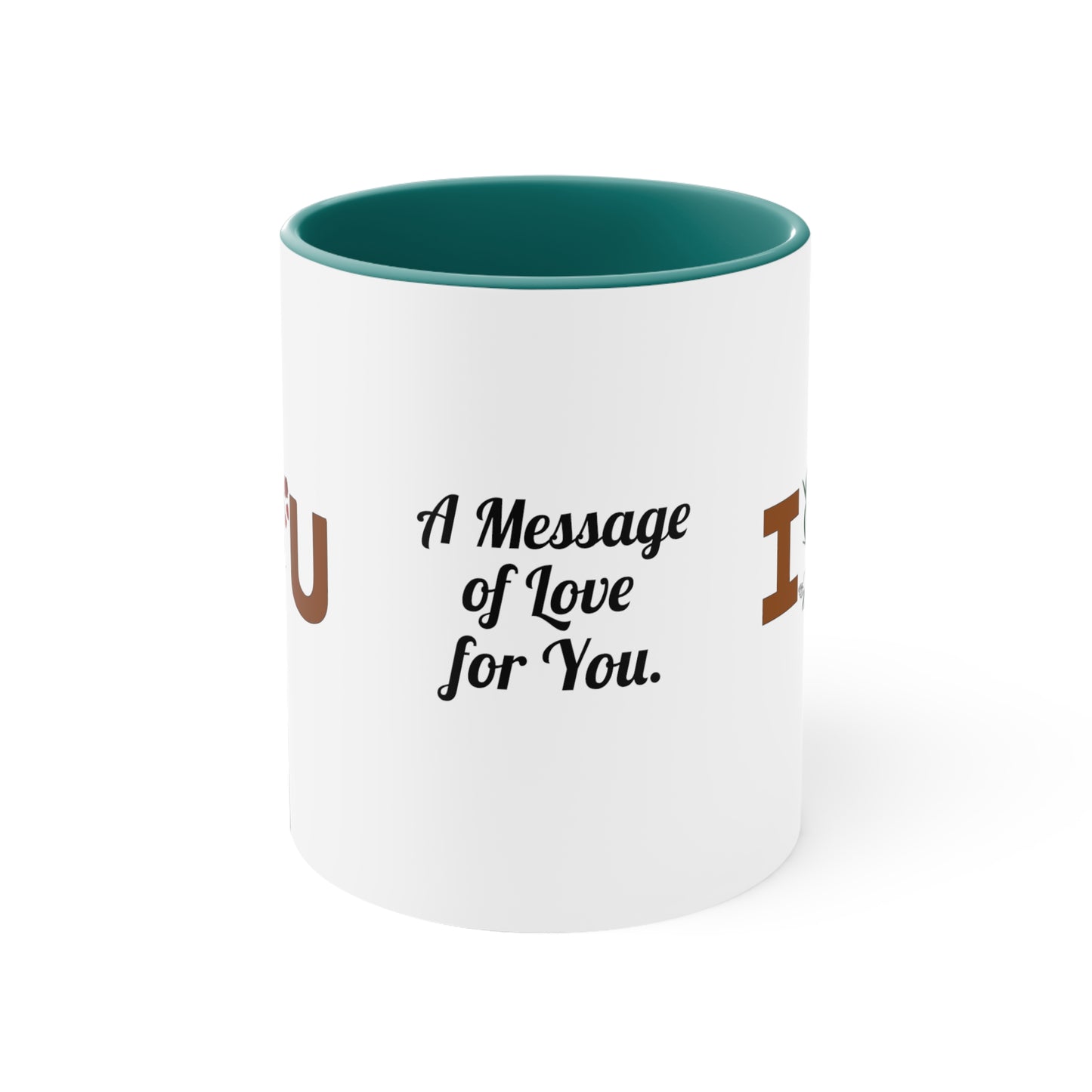 A Message of Love & Title, Two-Tone 11oz Accent Mug