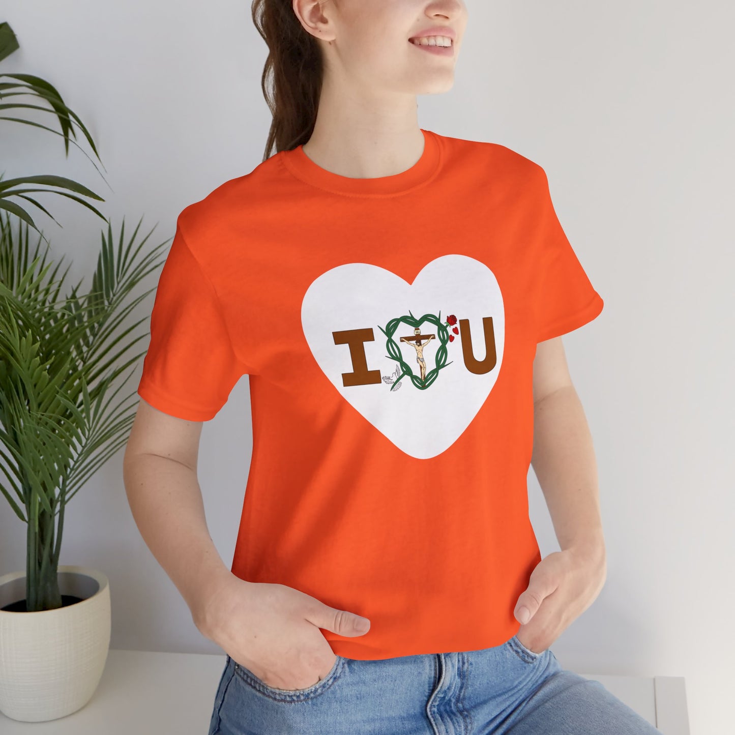 Message of Love, Adult Heart Unisex Jersey Short Sleeve Tee