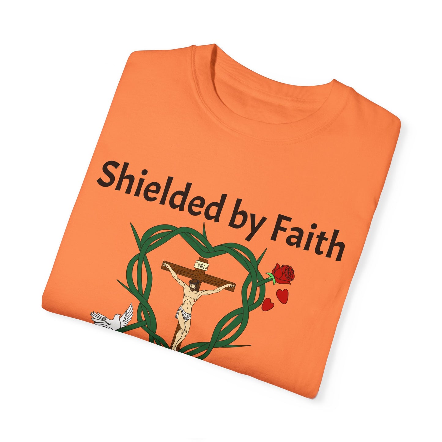 Shield & Message Adult Unisex Garment-Dyed T-shirt