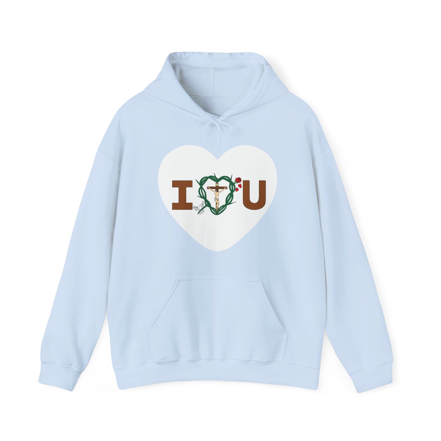 Message of Love, Adult Heart Unisex Heavy Blend™ Hooded Sweatshirt