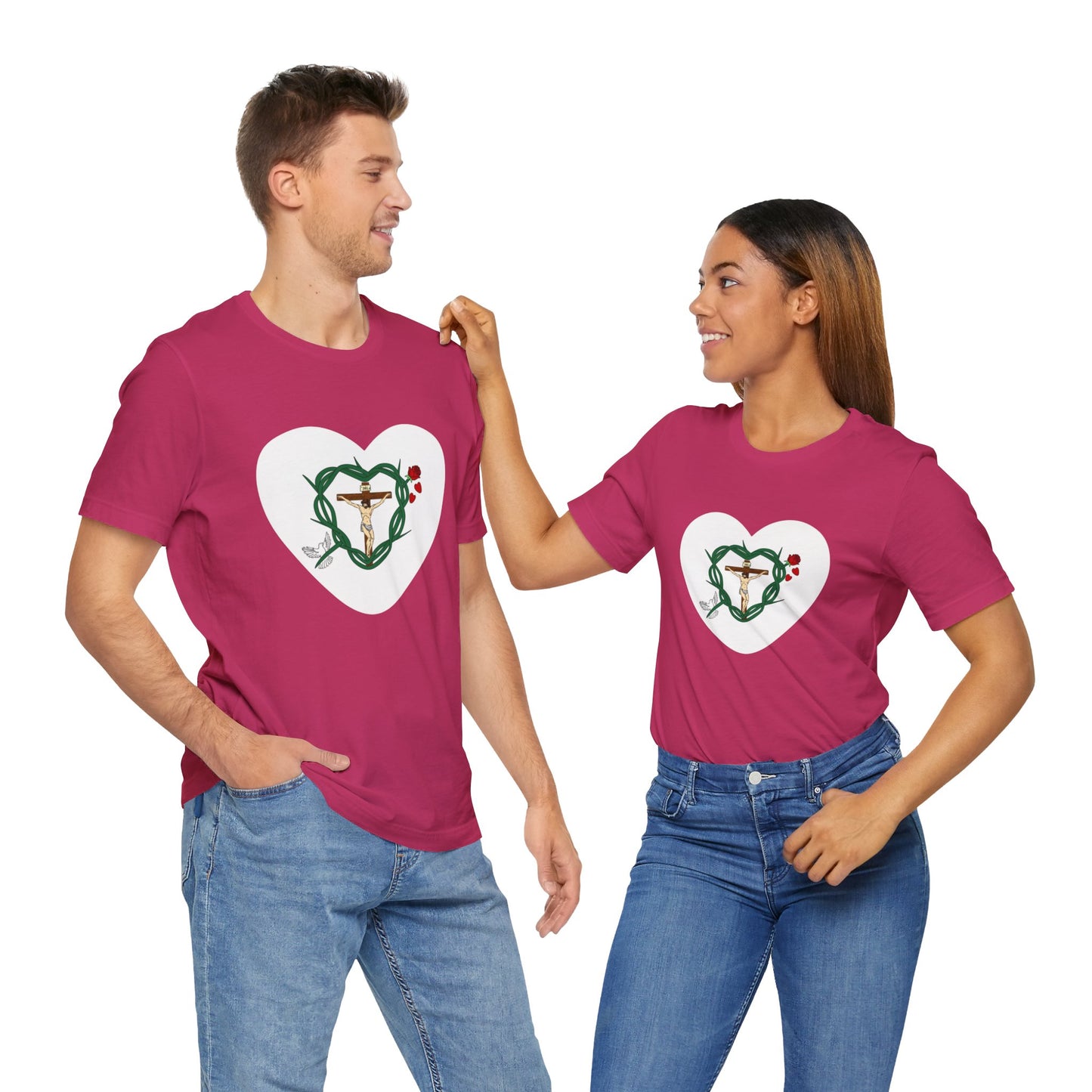 Our Shield, Adult Heart Unisex Jersey Short Sleeve Tee