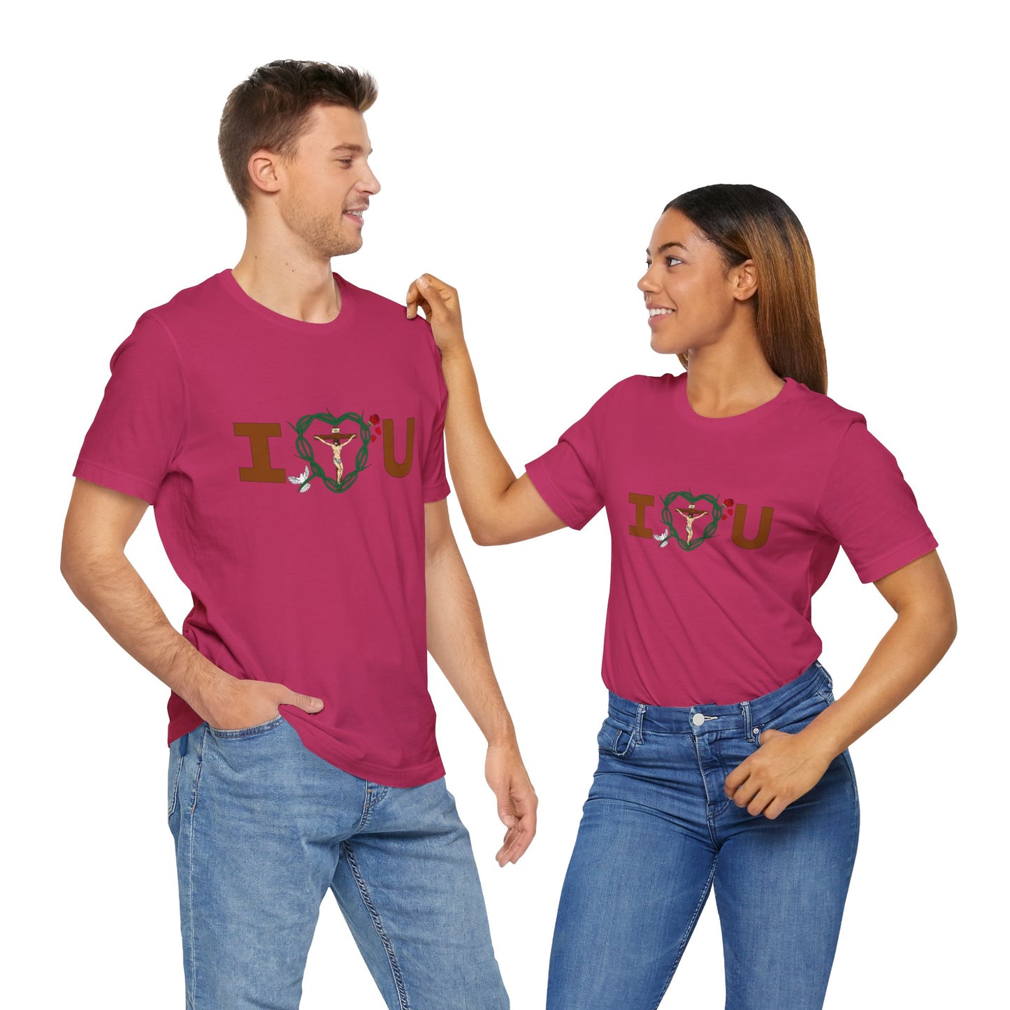 Message of Love, Adult Unisex Jersey Short Sleeve Tee