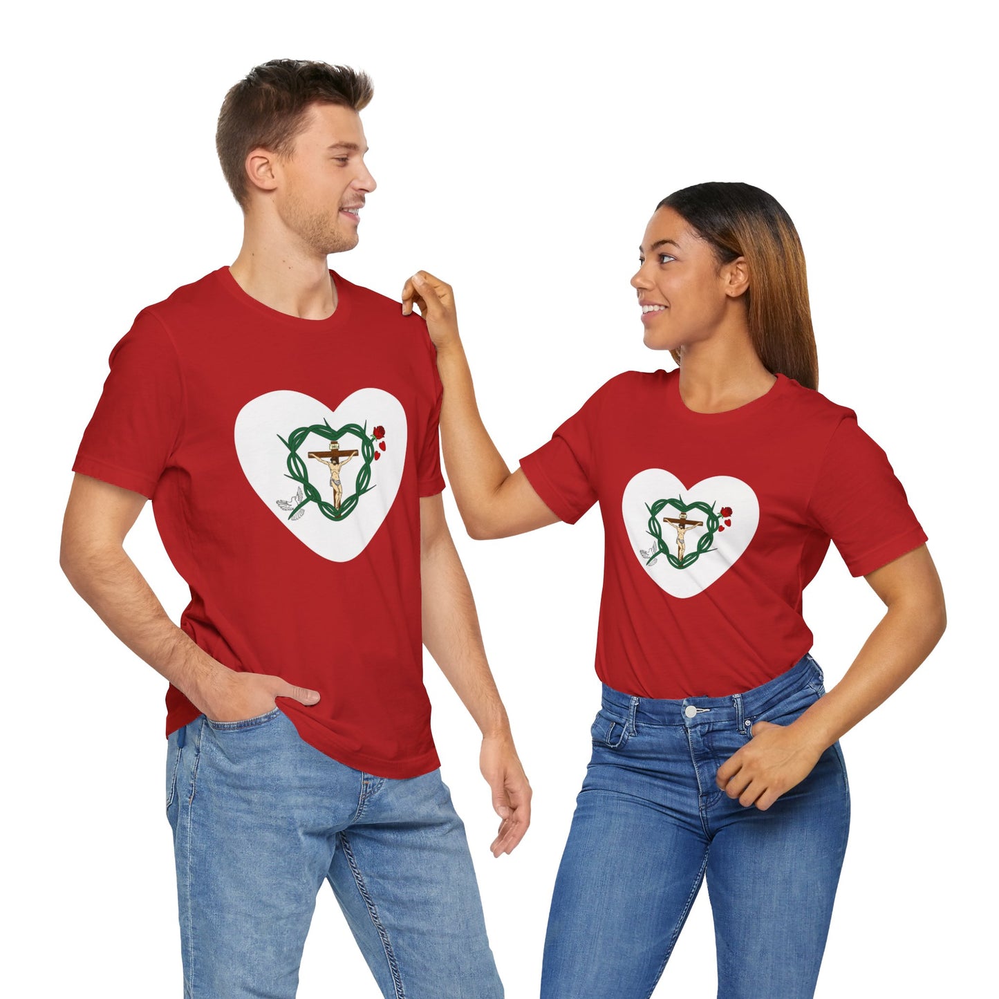 Our Shield, Adult Heart Unisex Jersey Short Sleeve Tee