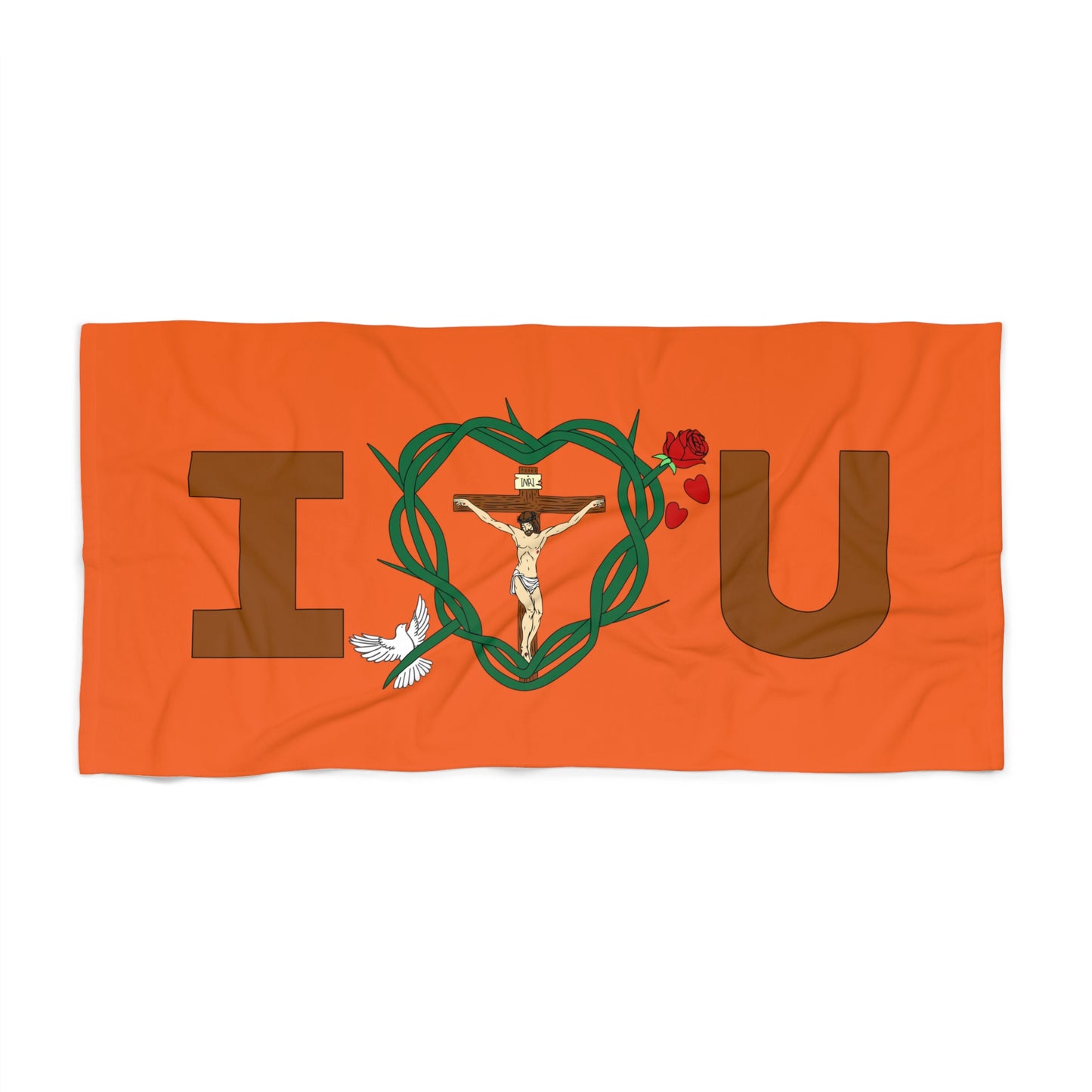 A Message of Love, Orange Beach Towel