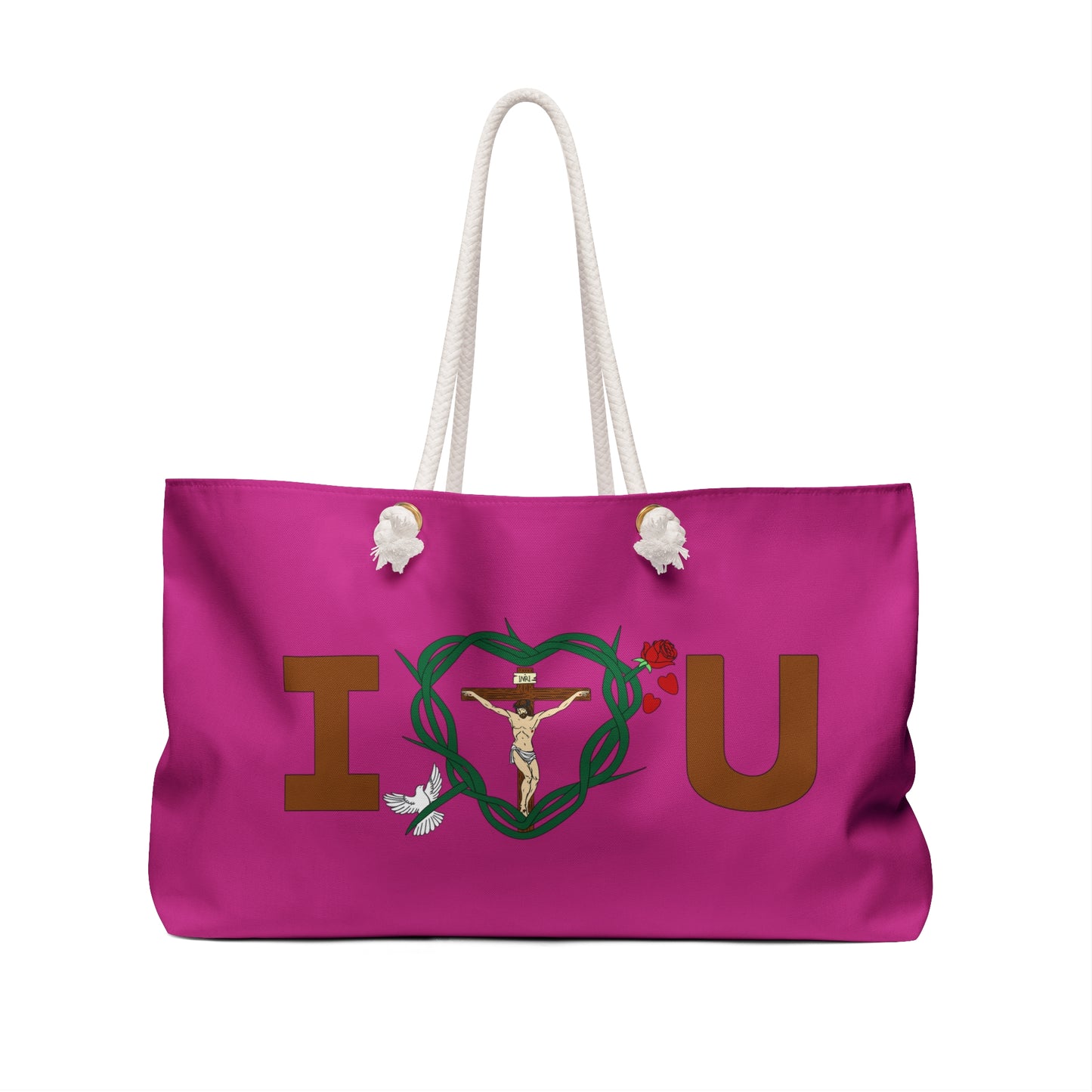 Our Shield & Message, Pink Weekender Bag