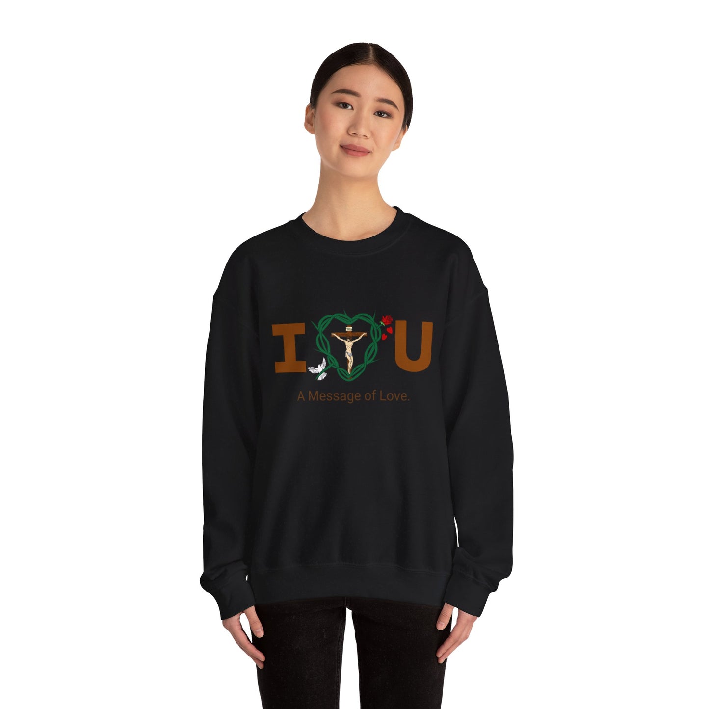 Message of Love, WBT Adult Unisex Heavy Blend™ Crewneck Sweatshirt