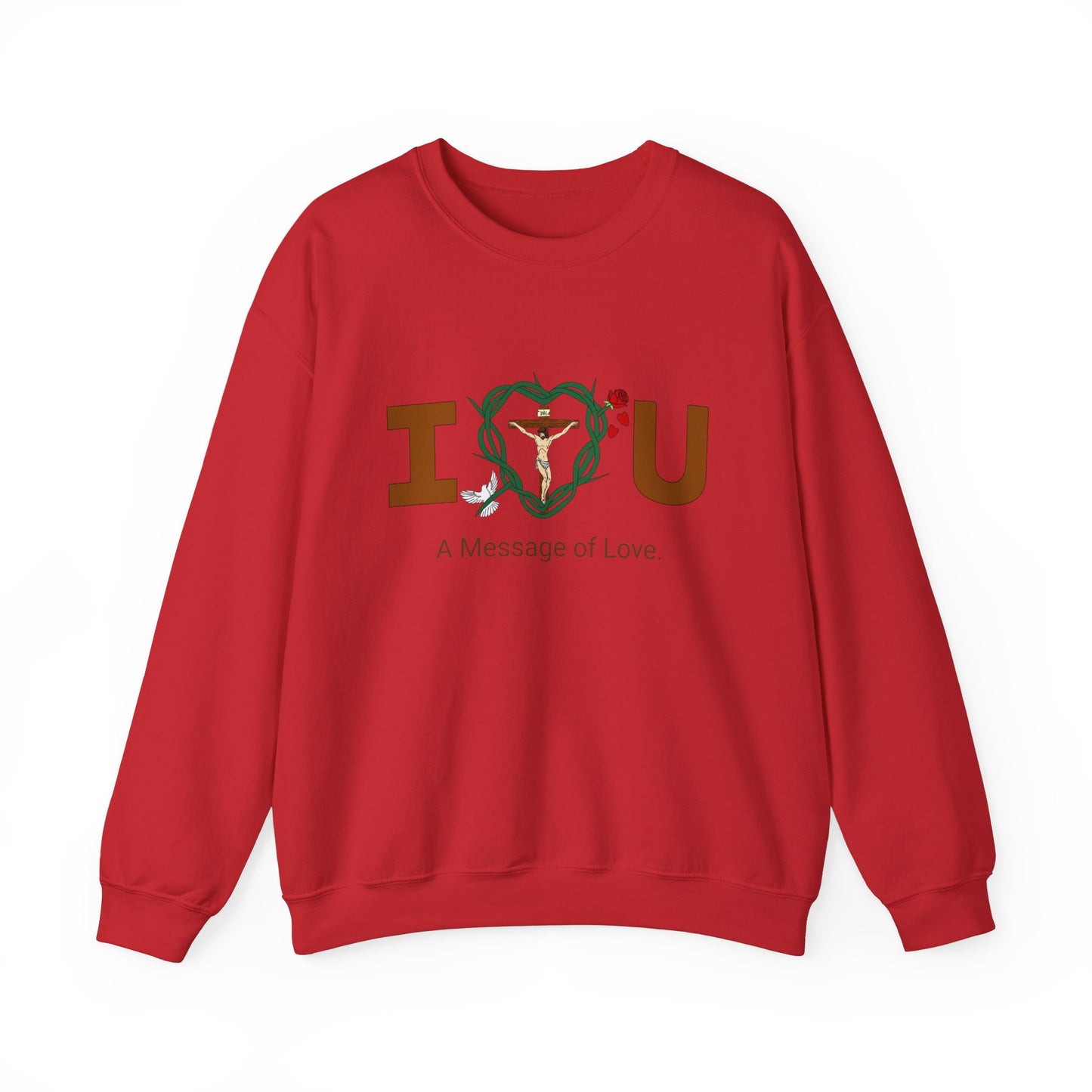 Message of Love, WBT Adult Unisex Heavy Blend™ Crewneck Sweatshirt