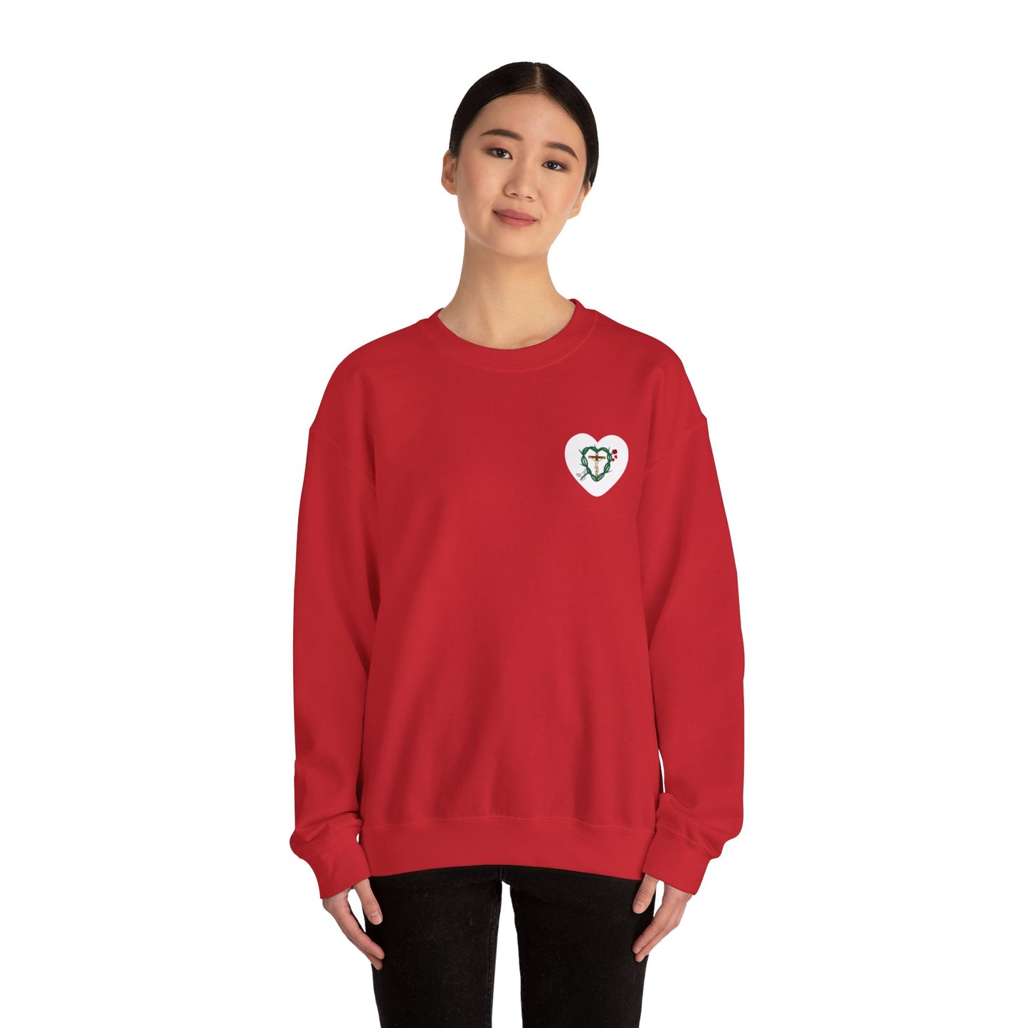 Our Shield, Adult S Heart Unisex Heavy Blend™ Crewneck Sweatshirt